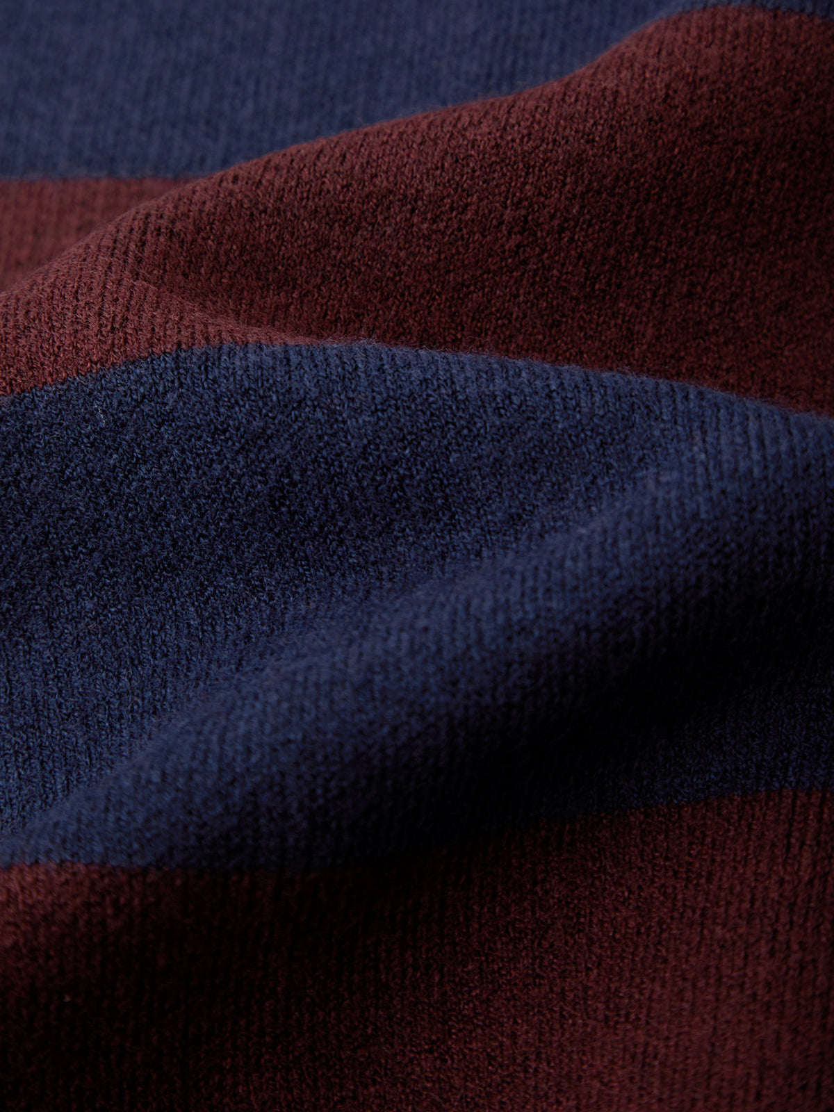 Close-up of blue and brown striped fabric