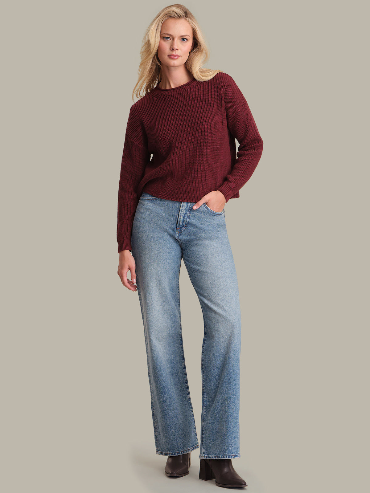 Daphne: Cropped Cotton Pullover
