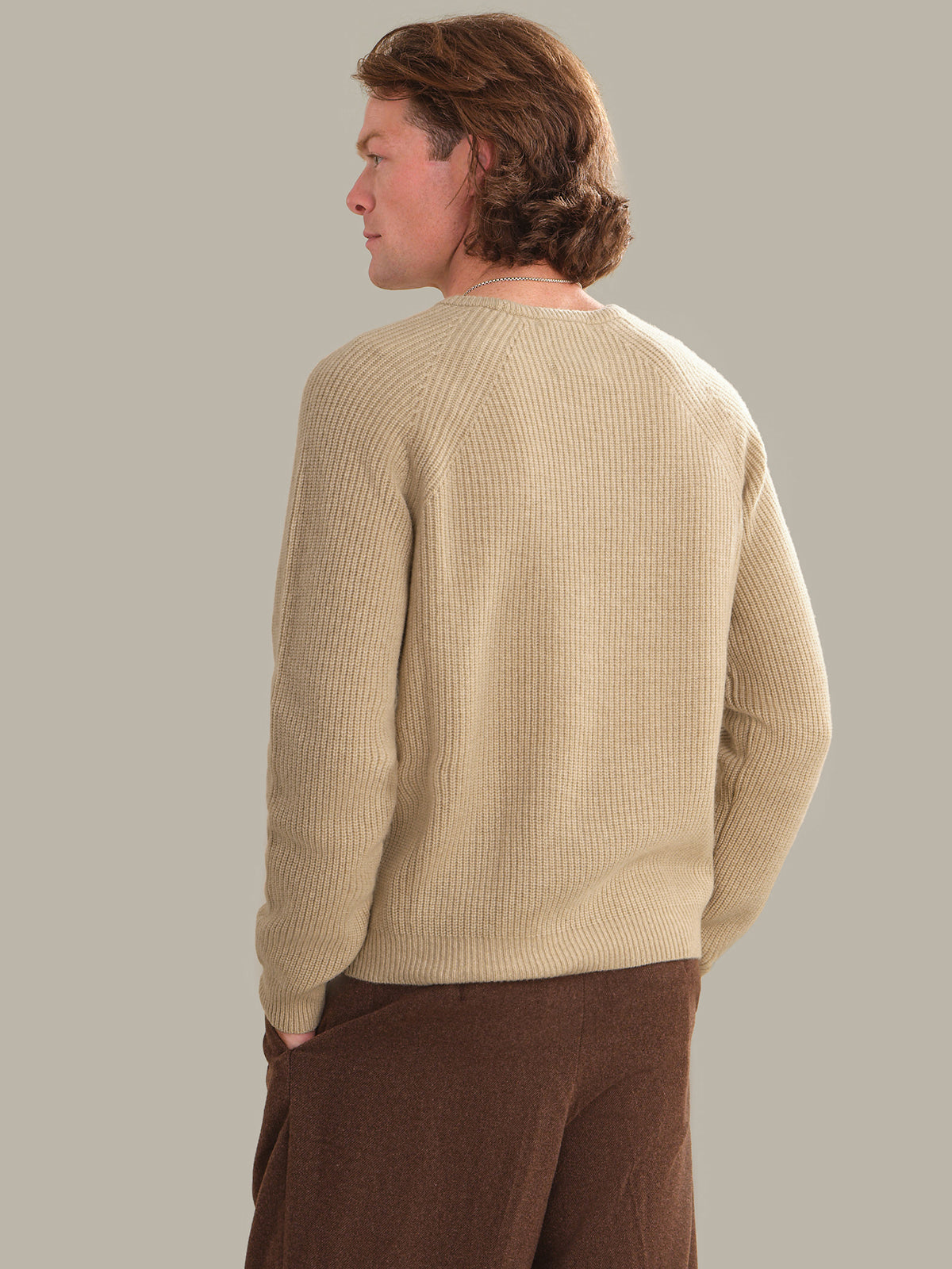 Men's Cashmere Shaker Stitch Crewneck Sweater