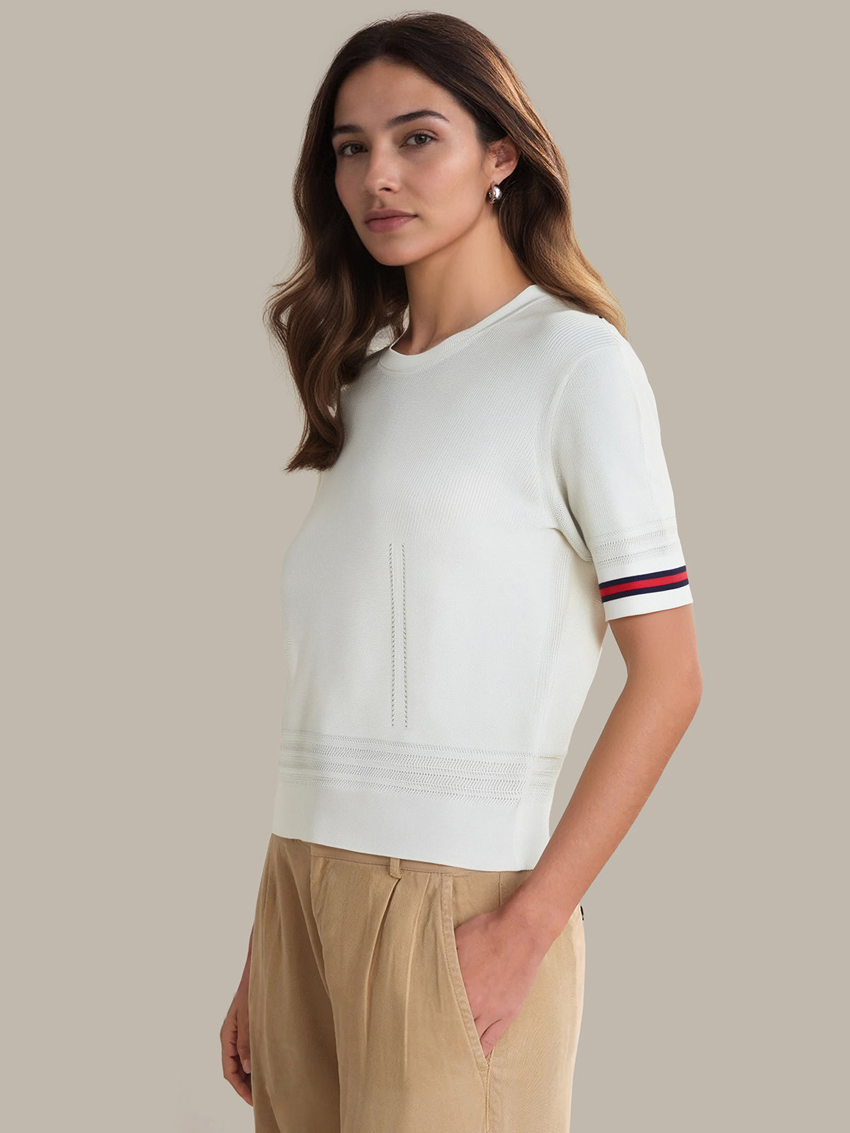 Alice: Stripe Rib Cotton Top