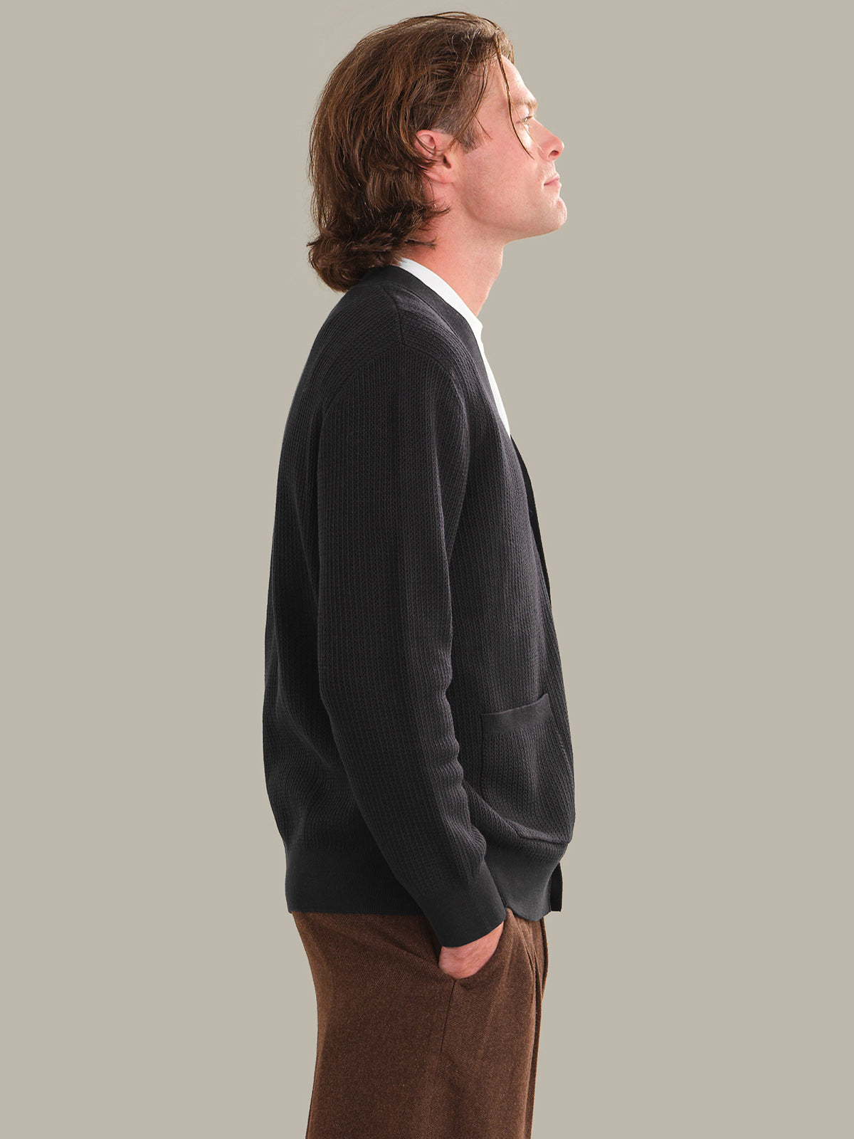 Men's Cotton V-Neck Cardigan