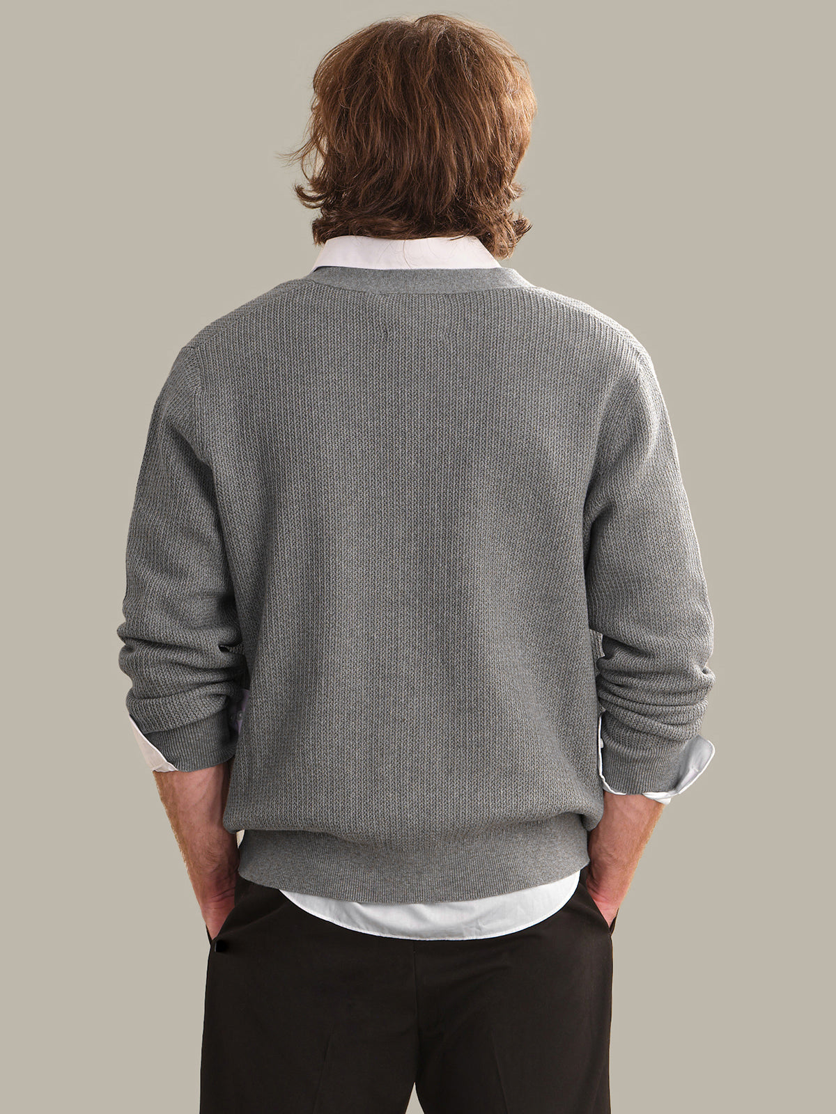 Men's Cotton V-Neck Cardigan