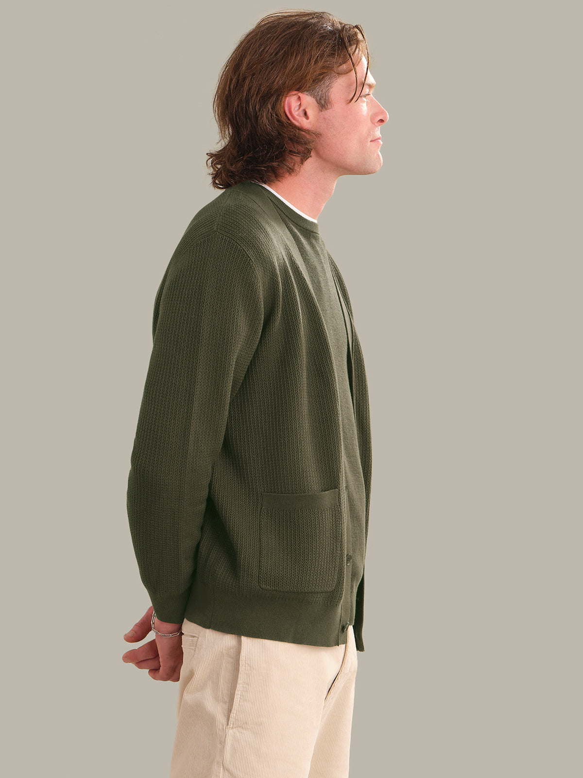 Men's Cotton V-Neck Cardigan