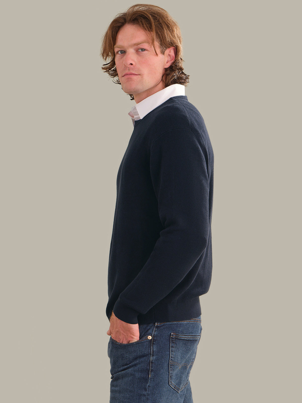 Men's Cotton Ribbed Crewneck