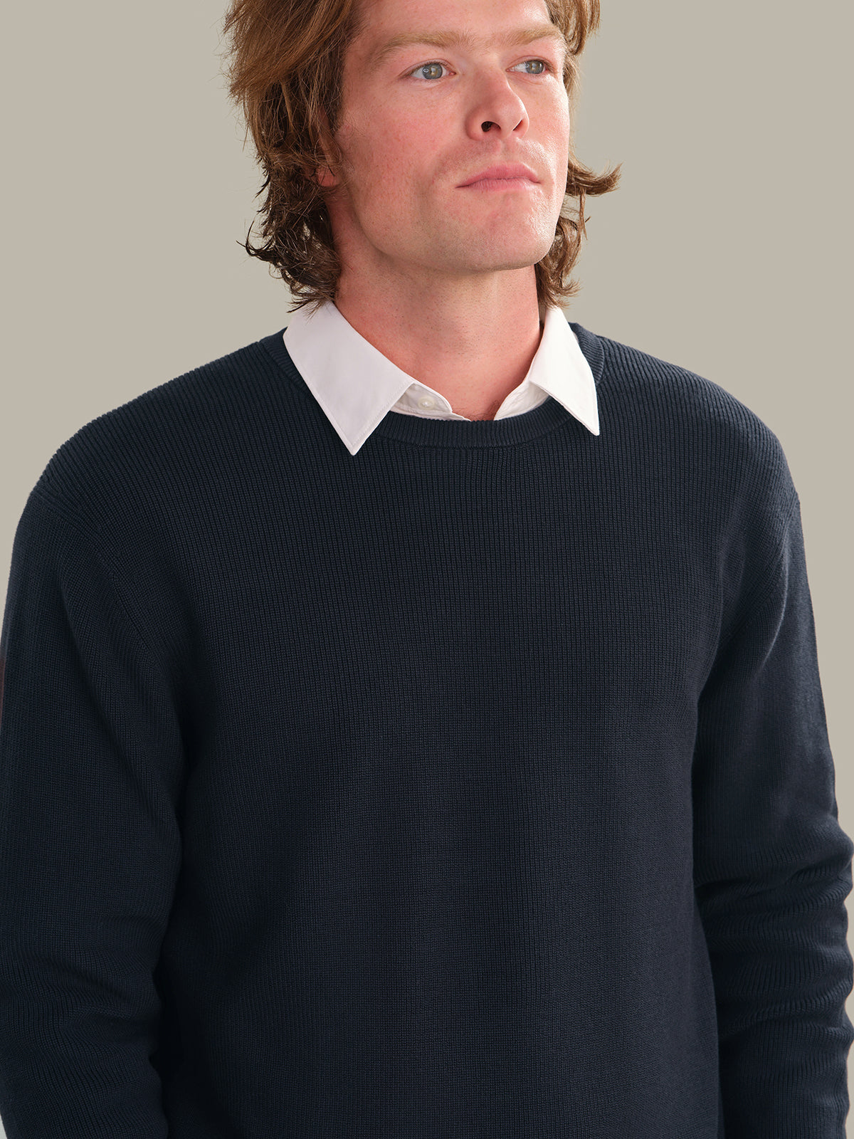 Men's Cotton Ribbed Crewneck