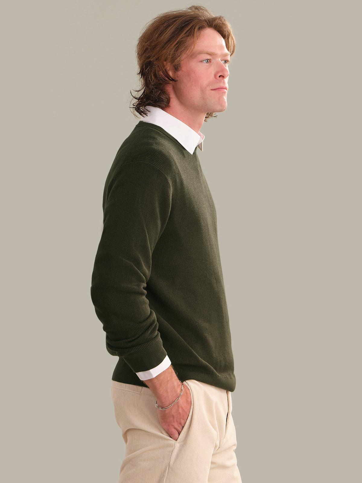 Men's Cotton Ribbed Crewneck