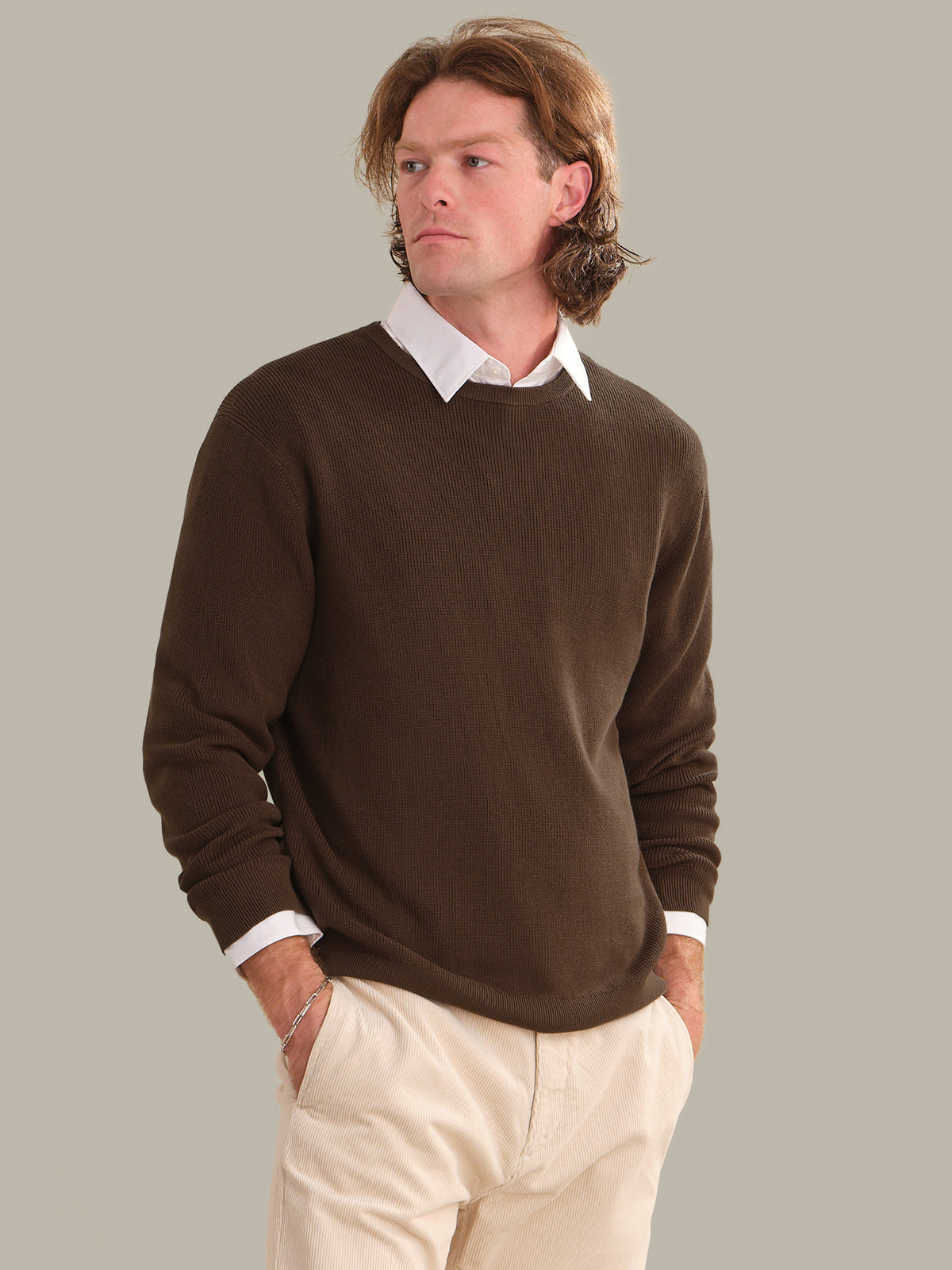 Men's Cotton Ribbed Crewneck