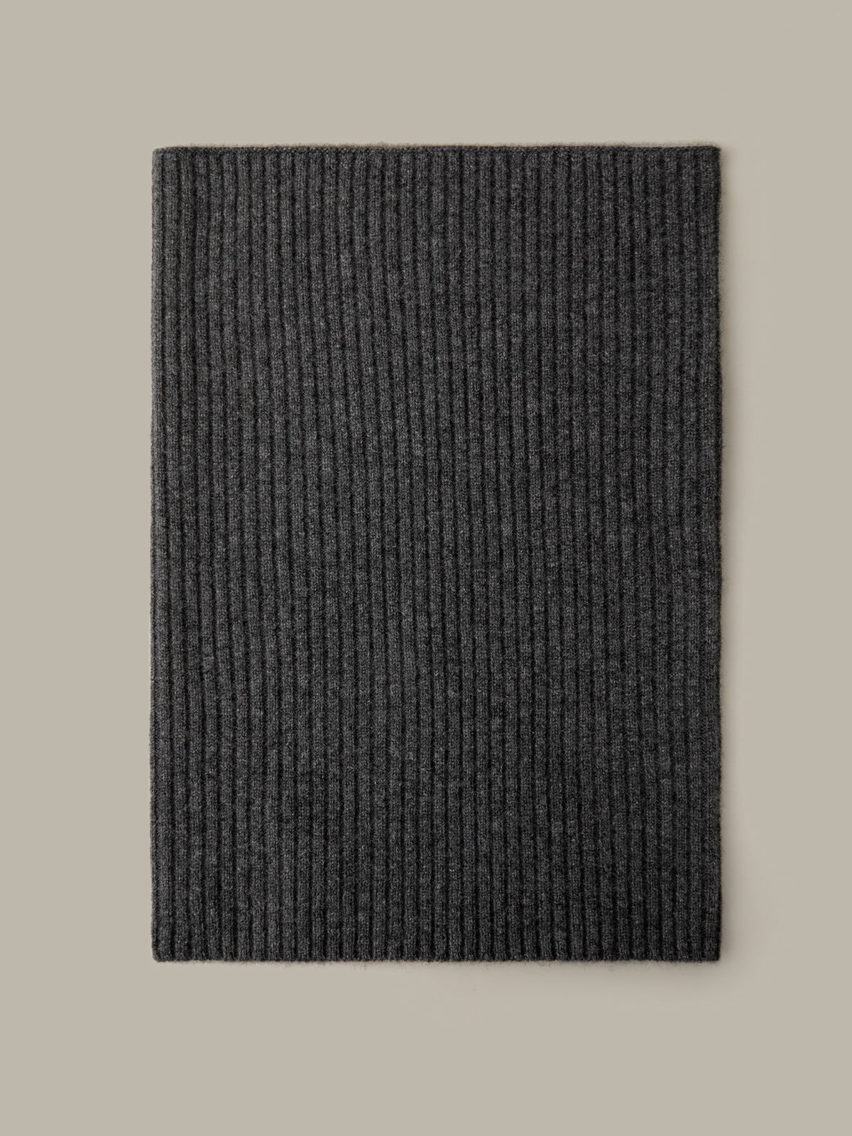 Ribbed 100% Cashmere Cowl Scarf