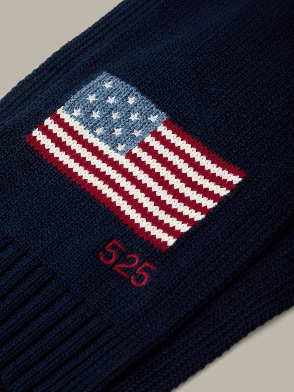 American Flag Embroidered Cotton Scarf