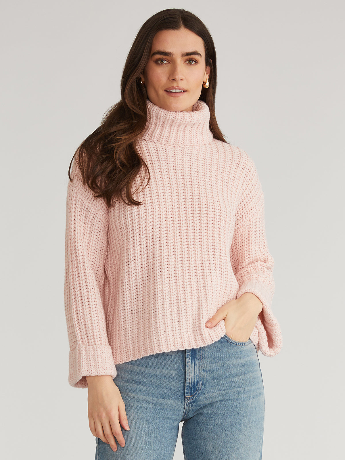 Vida: Turtleneck Shaker Pullover