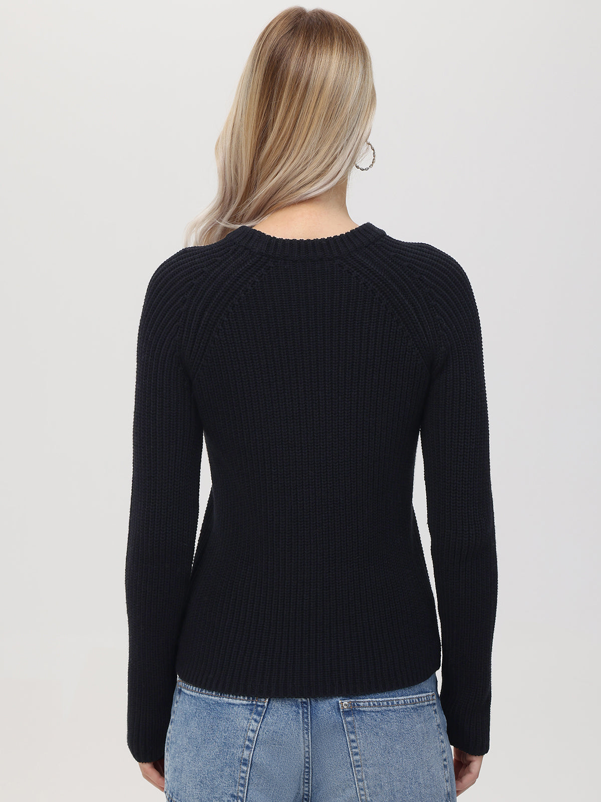 Jane: 100% Cotton Shaker Stitch Raglan Sleeve Sweater