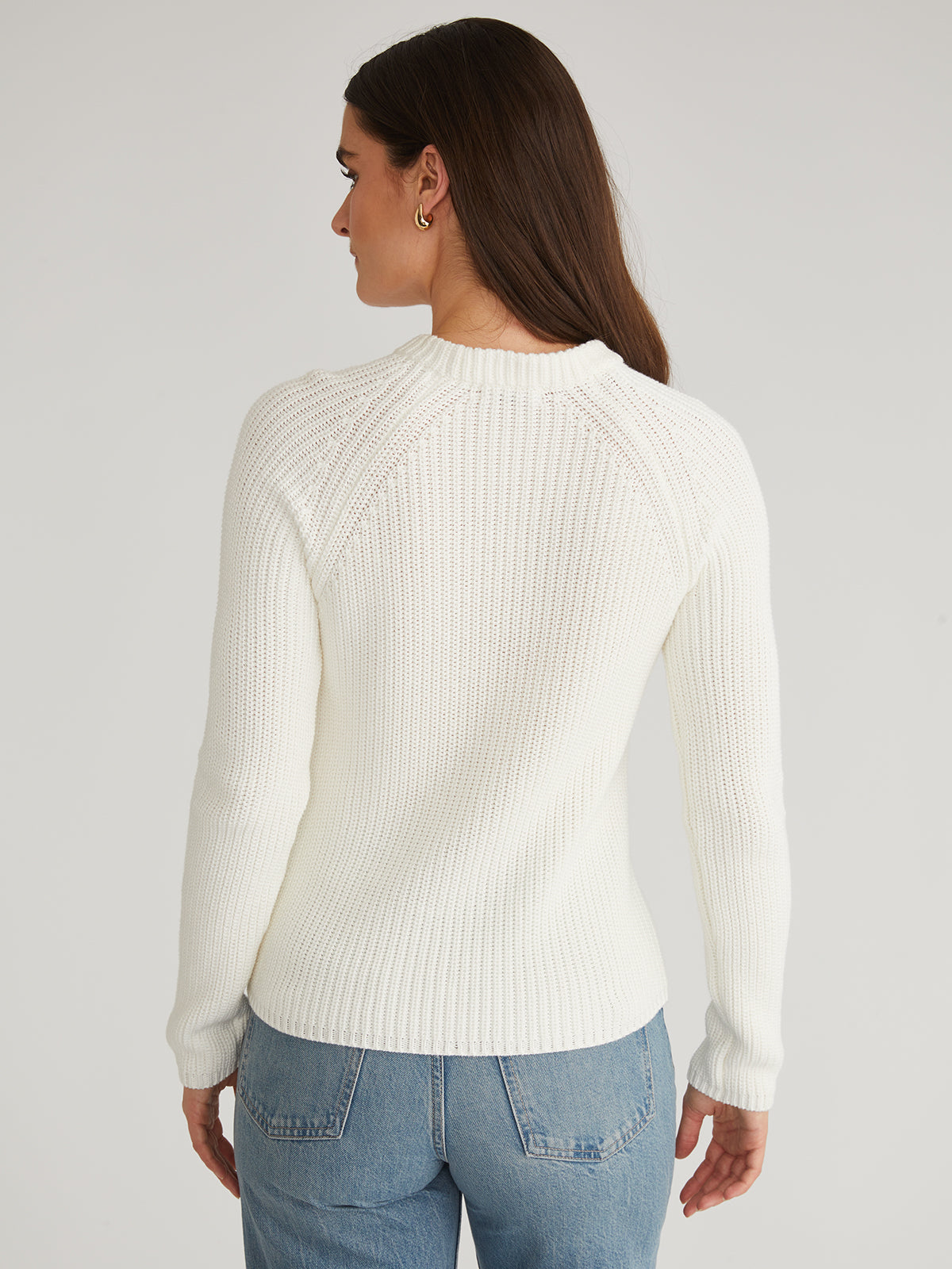 Jane: 100% Cotton Shaker Stitch Raglan Sleeve Sweater