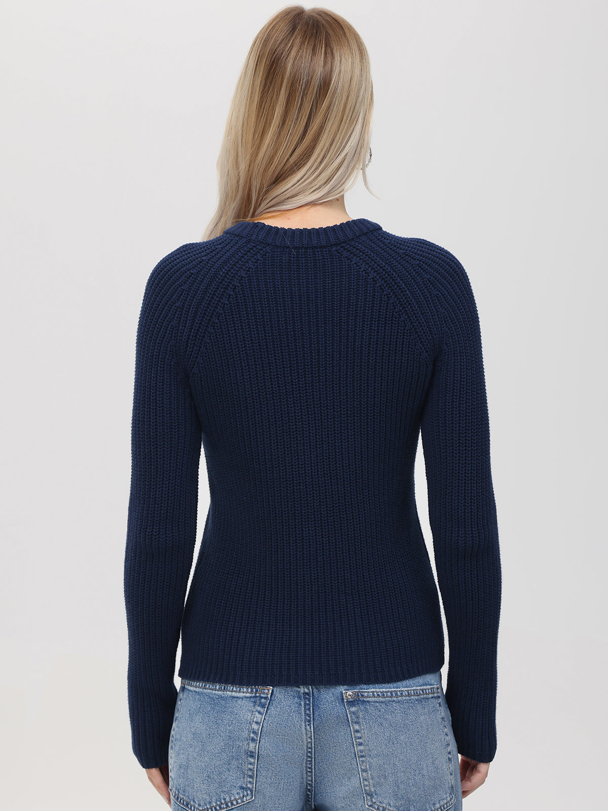 Jane: 100% Cotton Shaker Stitch Raglan Sleeve Sweater