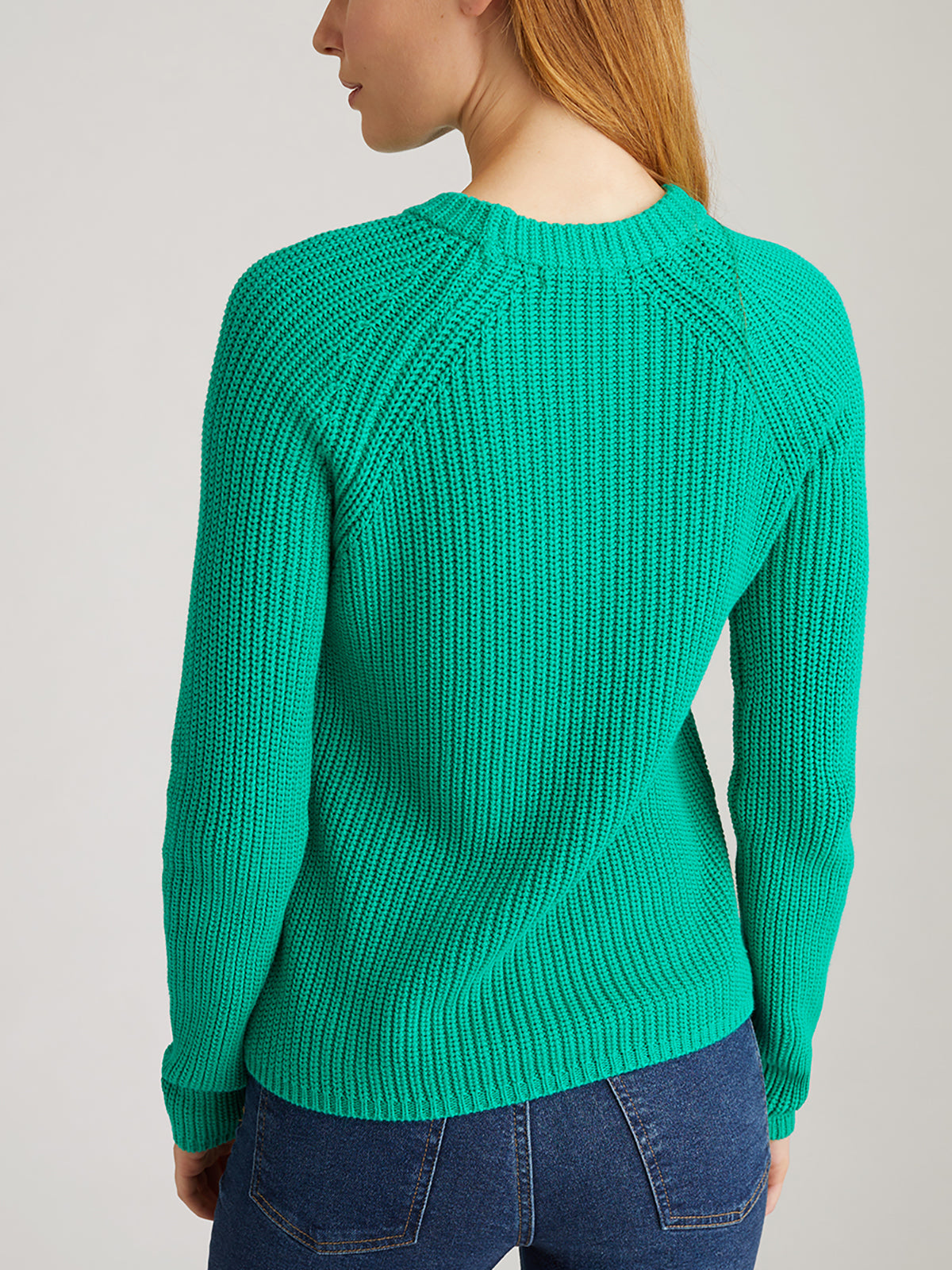 Jane: Shaker Stitch Raglan Sleeve Sweater