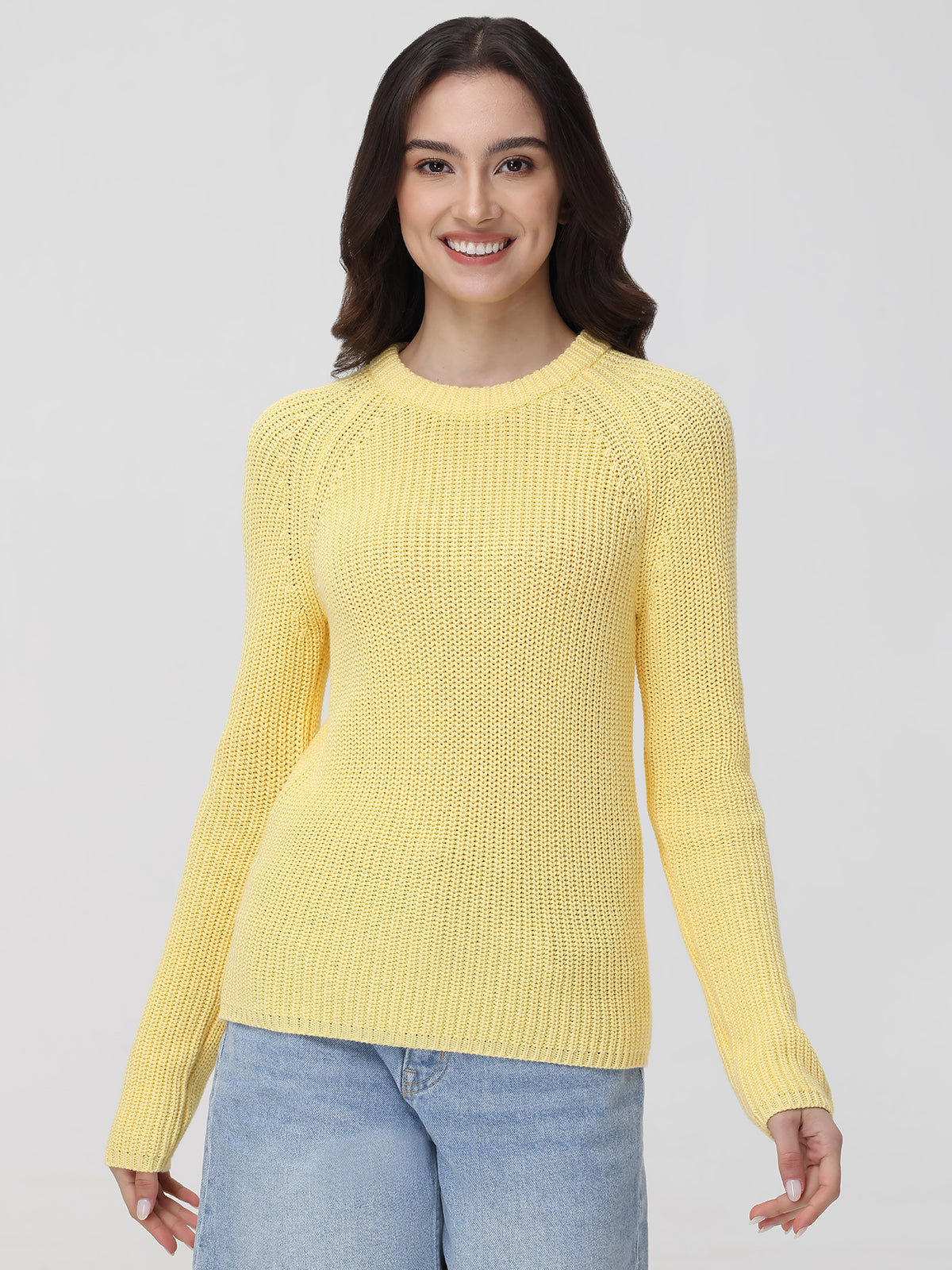 Jane: 100% Cotton Shaker Stitch Raglan Sleeve Sweater