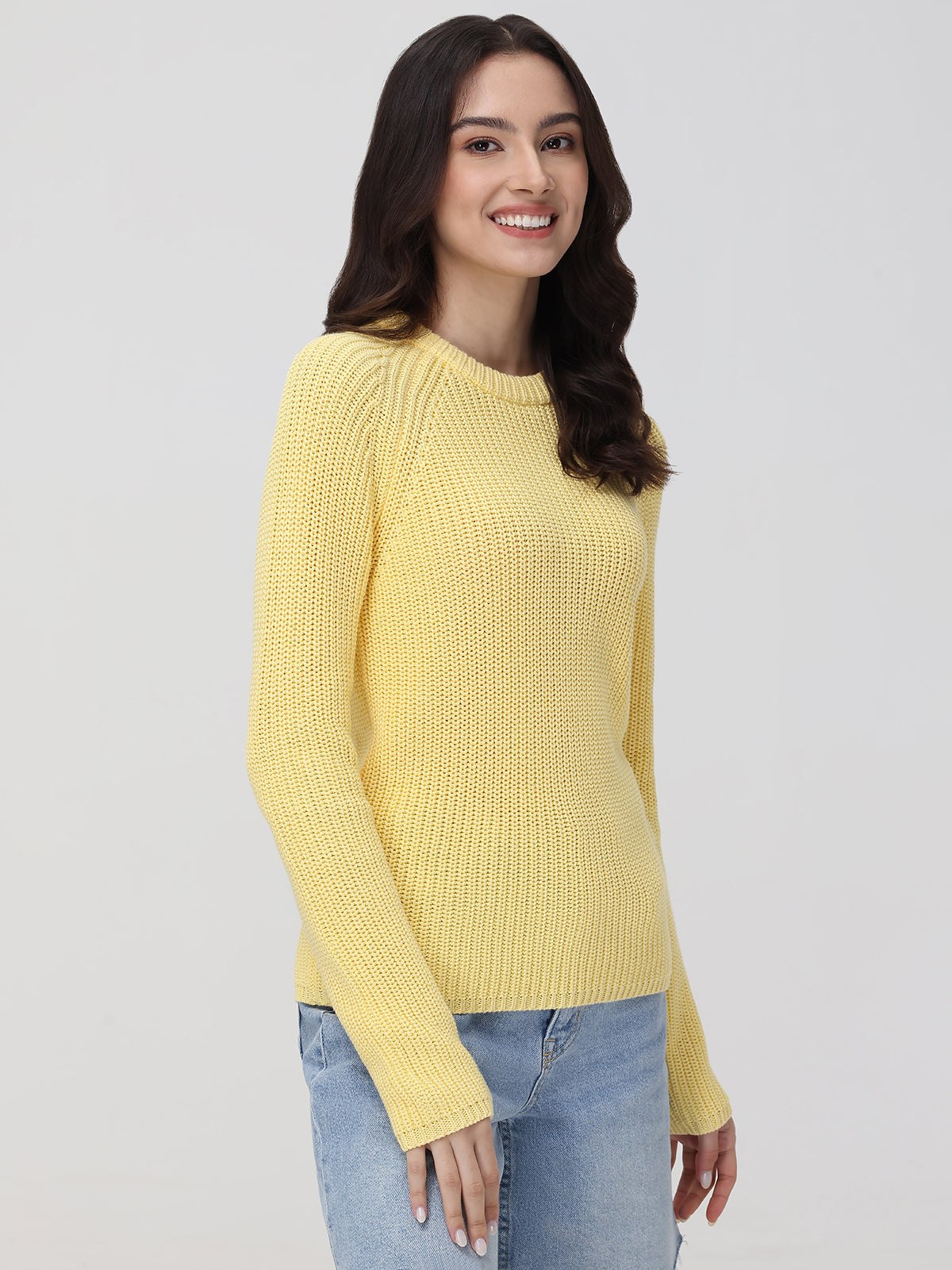 Jane: 100% Cotton Shaker Stitch Raglan Sleeve Sweater