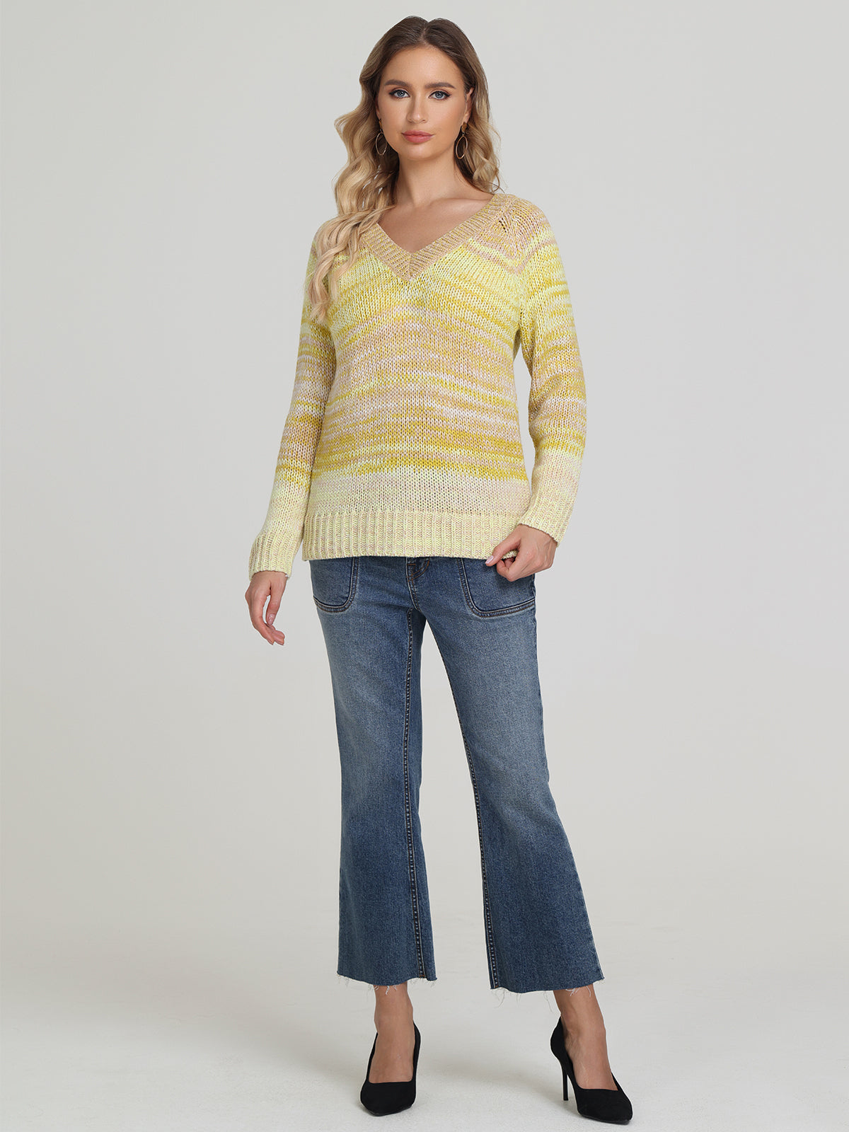 Janice: Ombre Reversible Cardigan Pullover