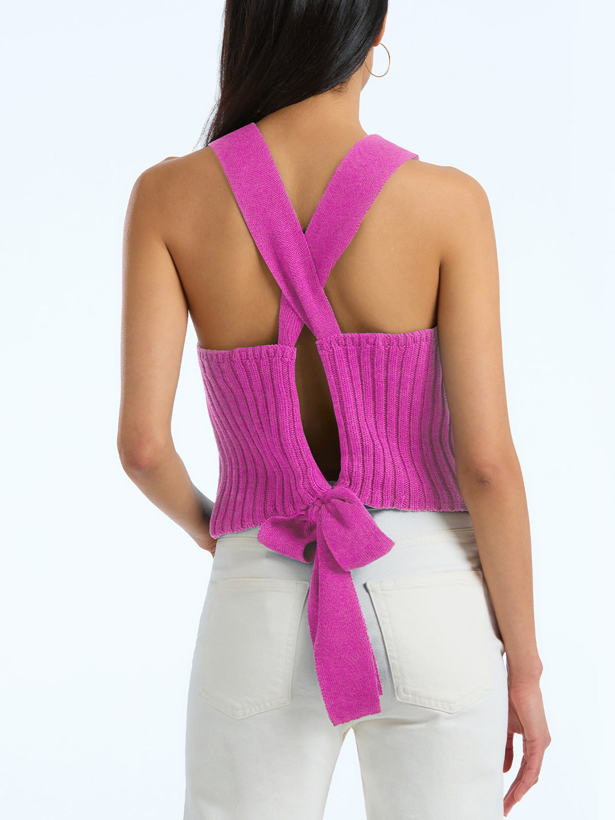 100% Cotton Rib Tie Back Tank