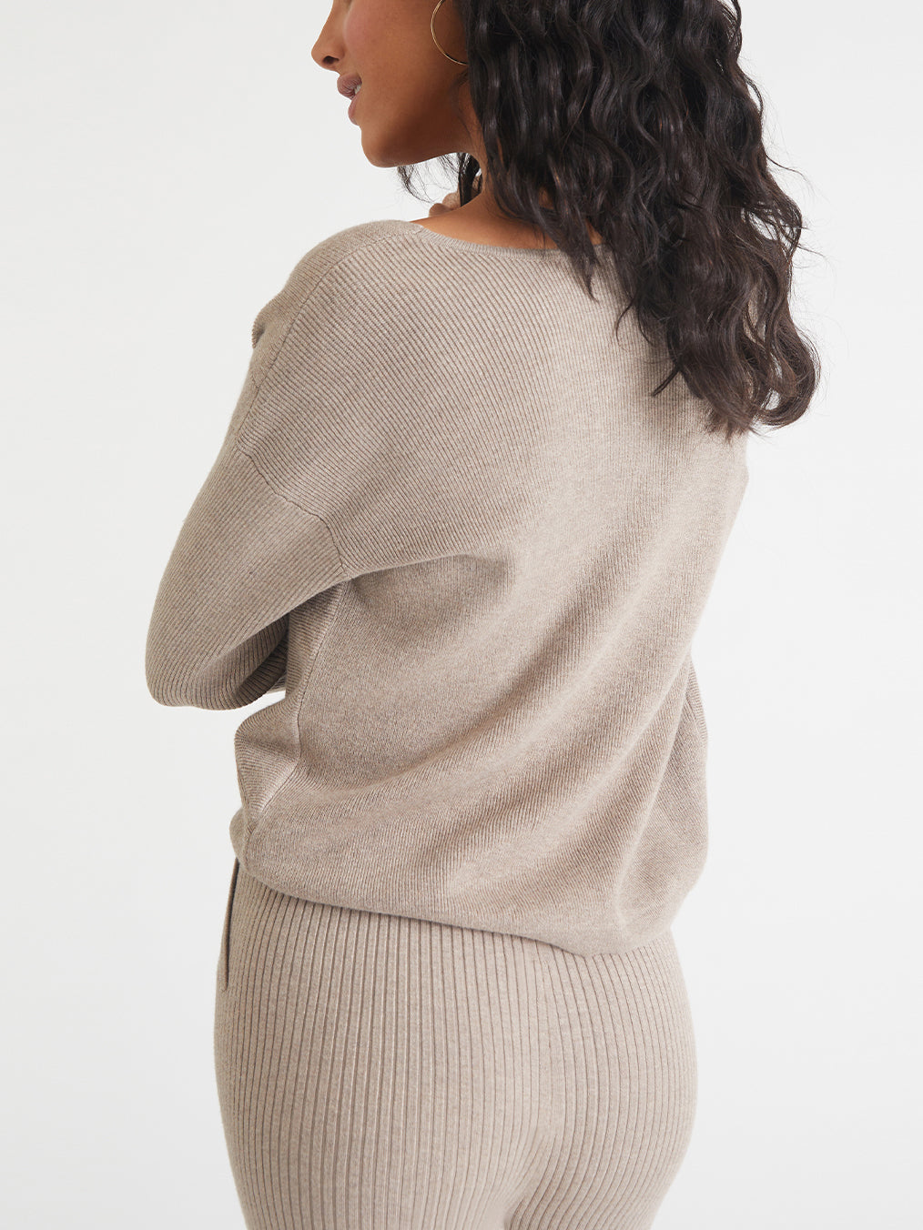 Harlow: Wrap-Front Rib Sweater