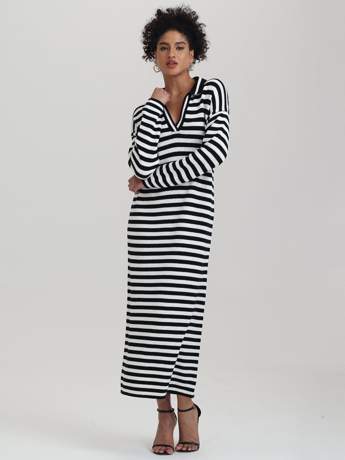 Raya: 100% Cotton Stripe Polo Dress