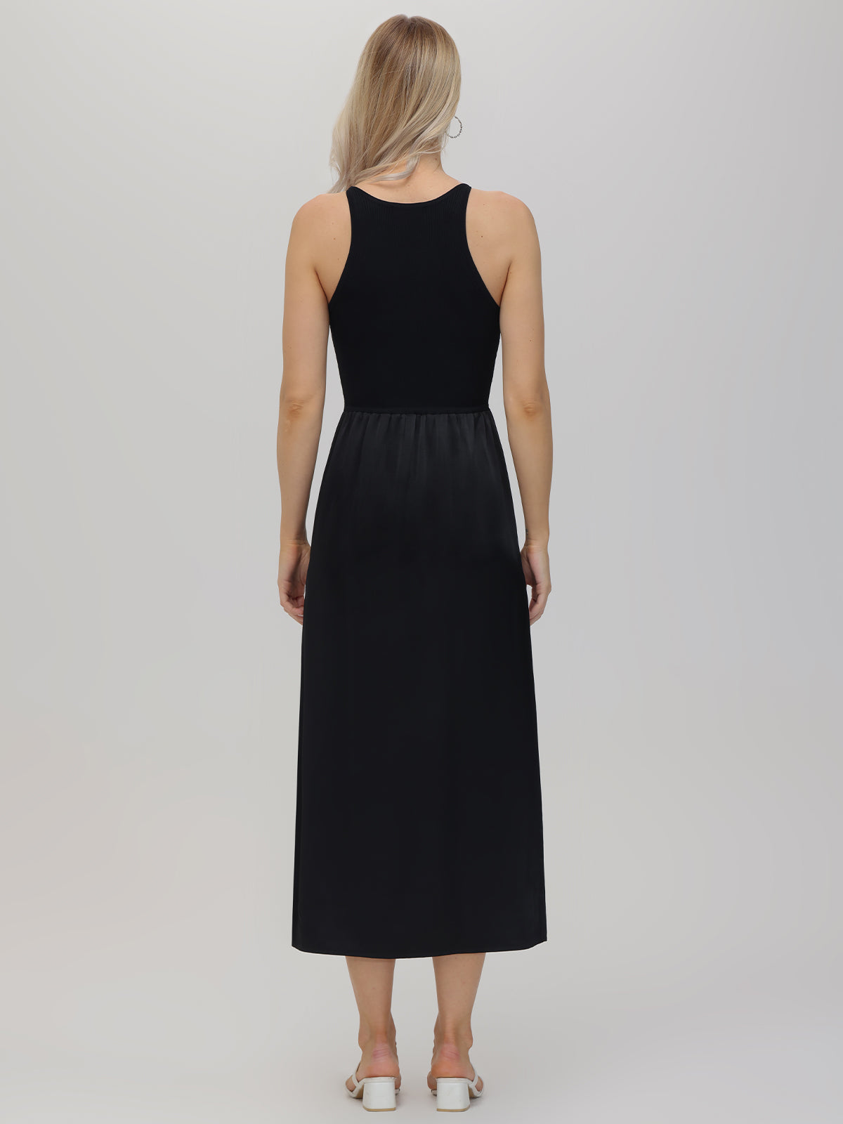 Deanna: Mixed Media Midi Dress