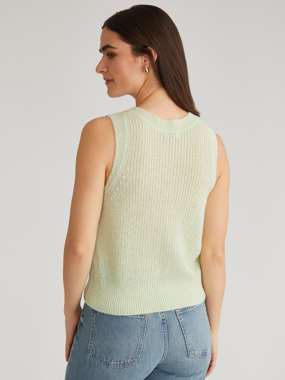 Serena: Pointelle V-Neck Vest