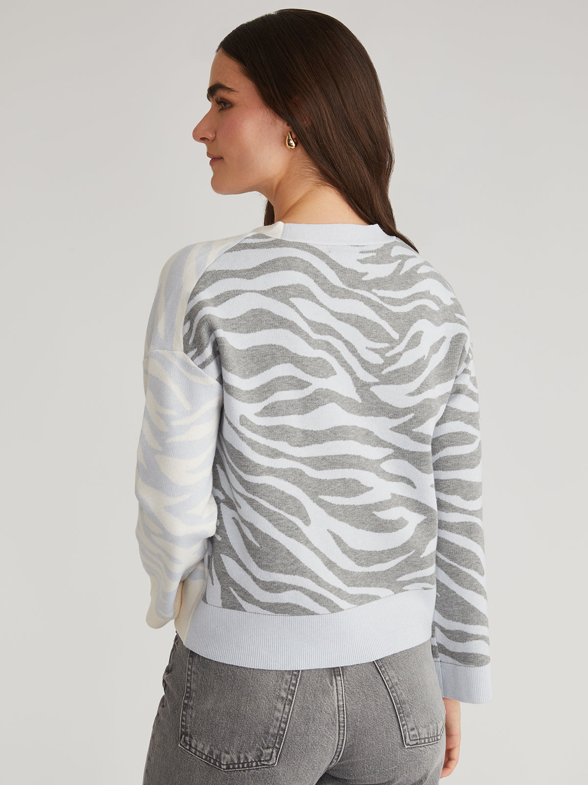 Nicole: Colorblock Zebra Print Cardigan