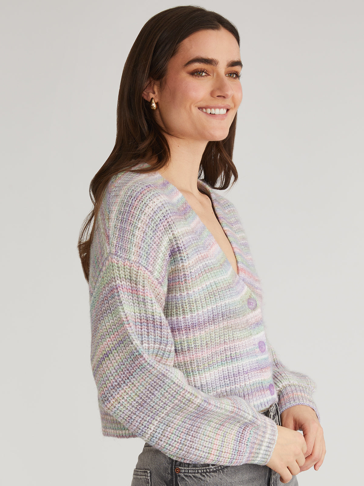 Libby: Spacedye Button Down Cardigan