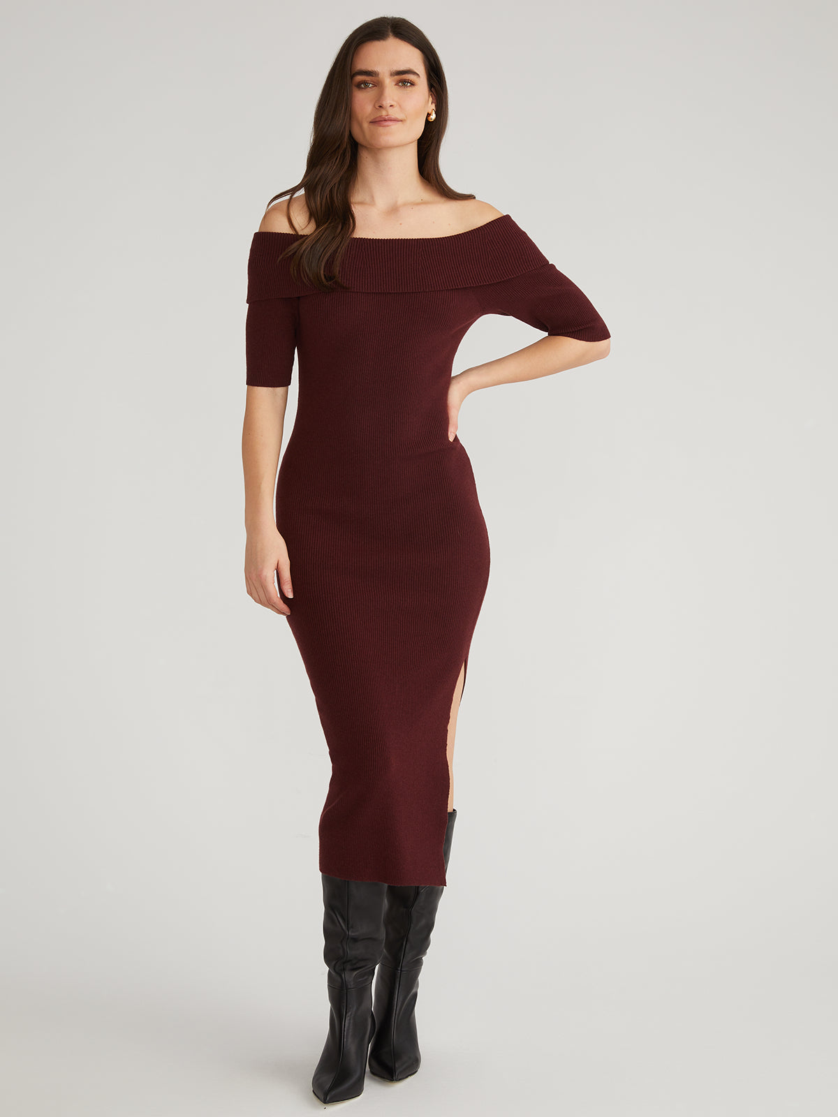 Jennifer: Off Shoulder Midi Dress