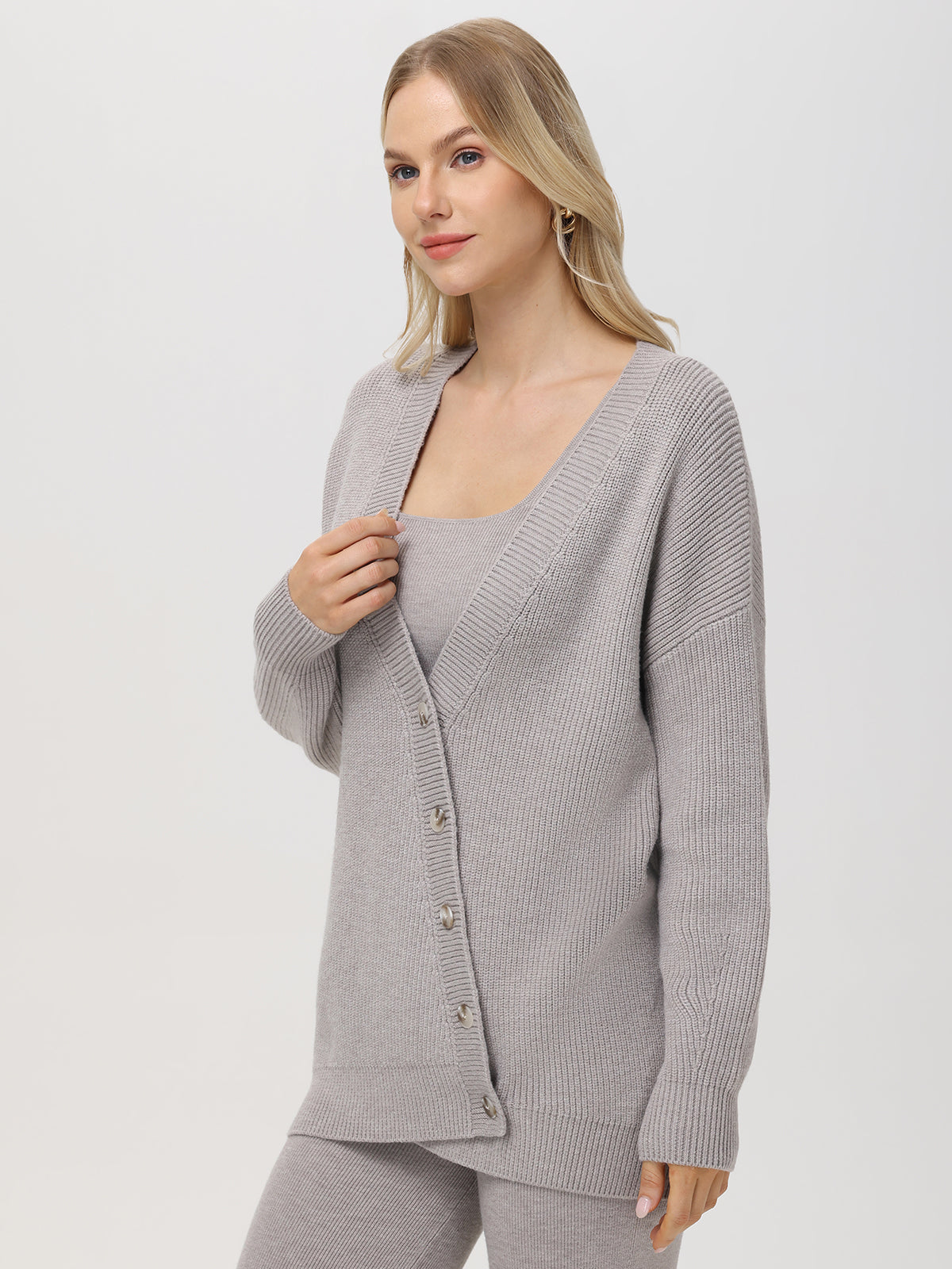 Evelyn: Asymmetrical Luxe Oversized Cardigan