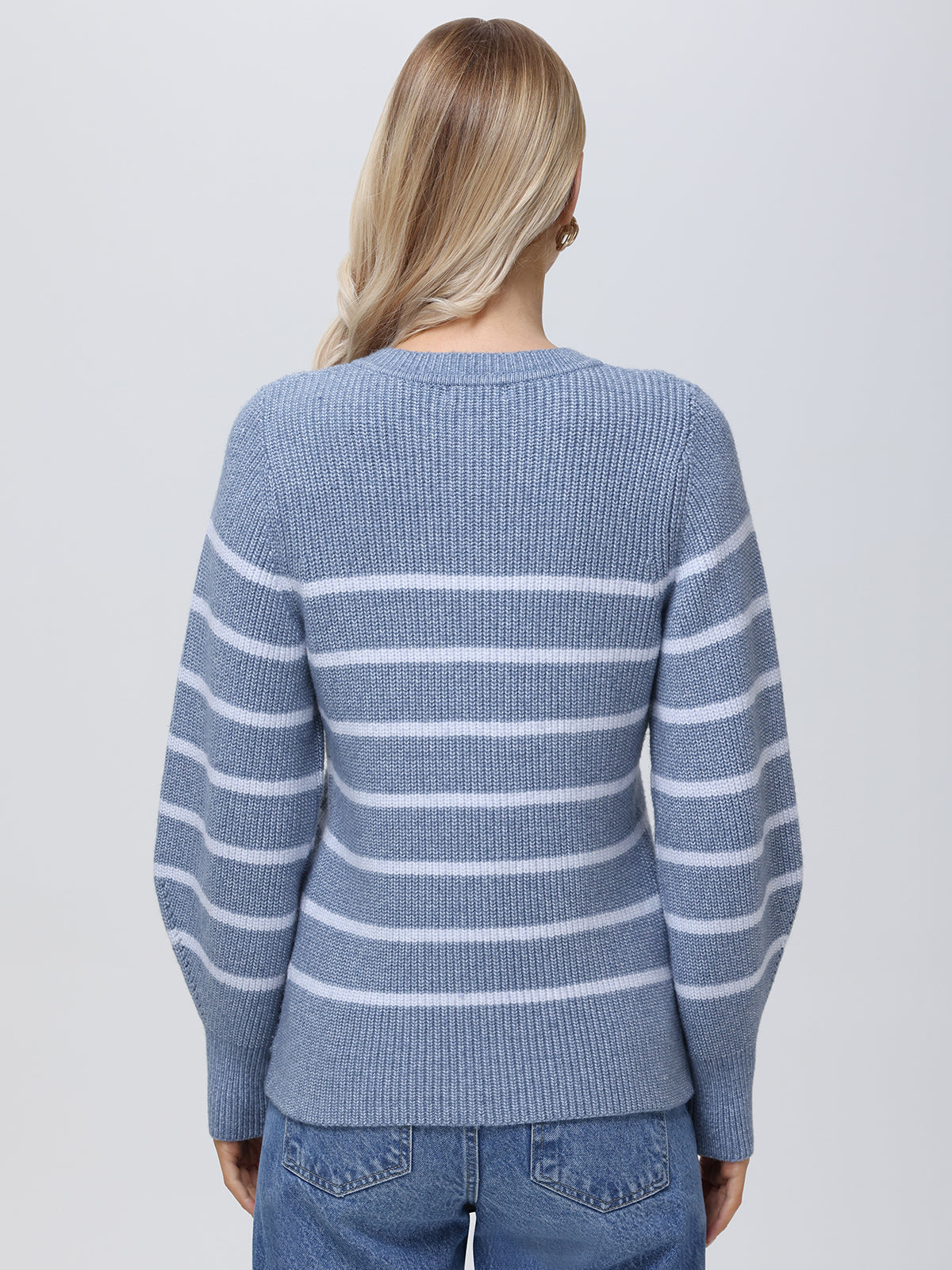 Josie: Crewneck Stripe Cardigan