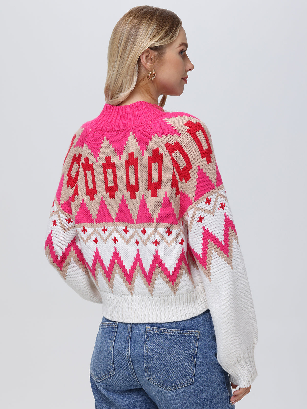 Victoria: Fair Isle Sweater Bomber Jacket