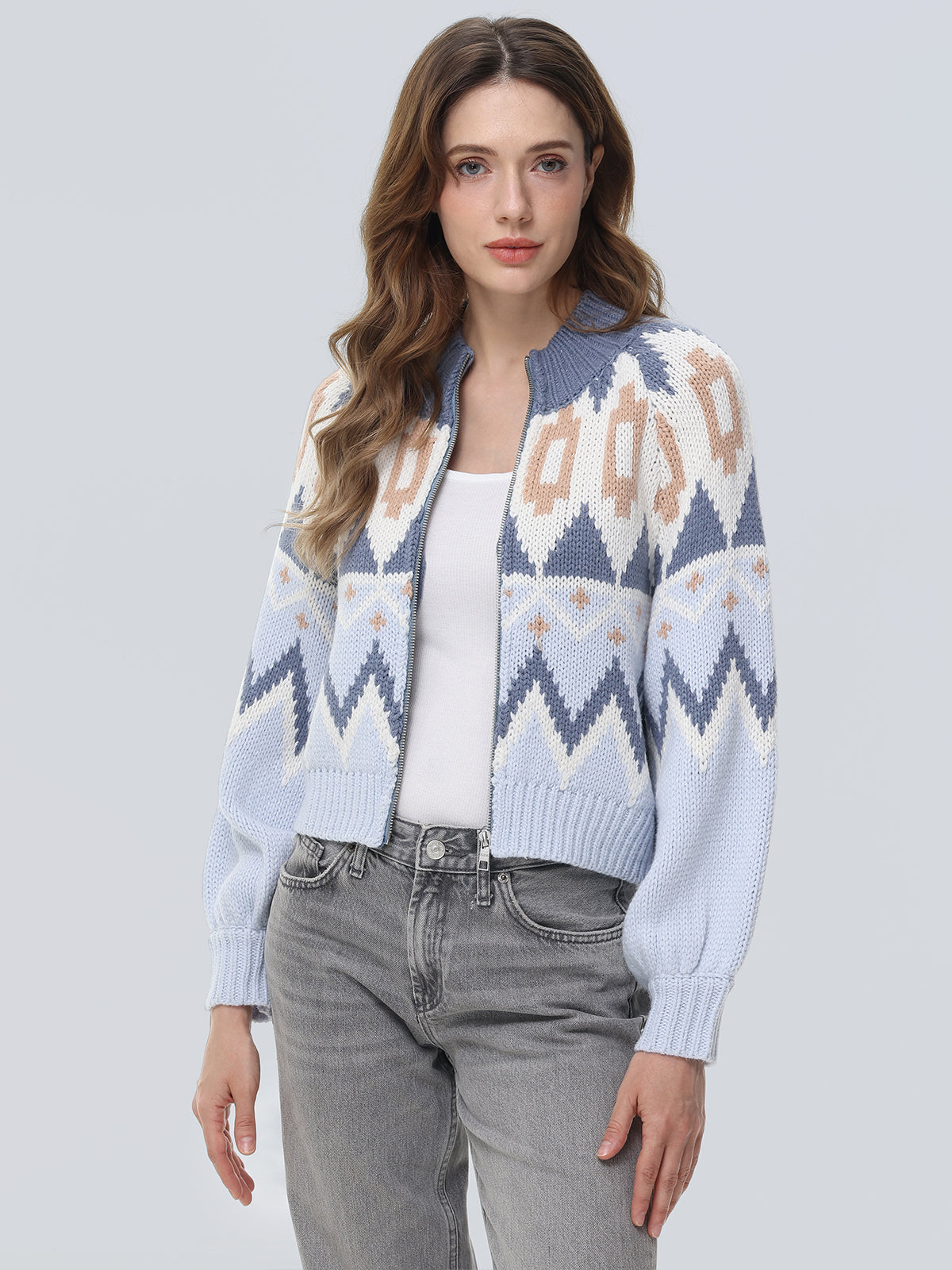 Victoria: Fair Isle Sweater Bomber Jacket