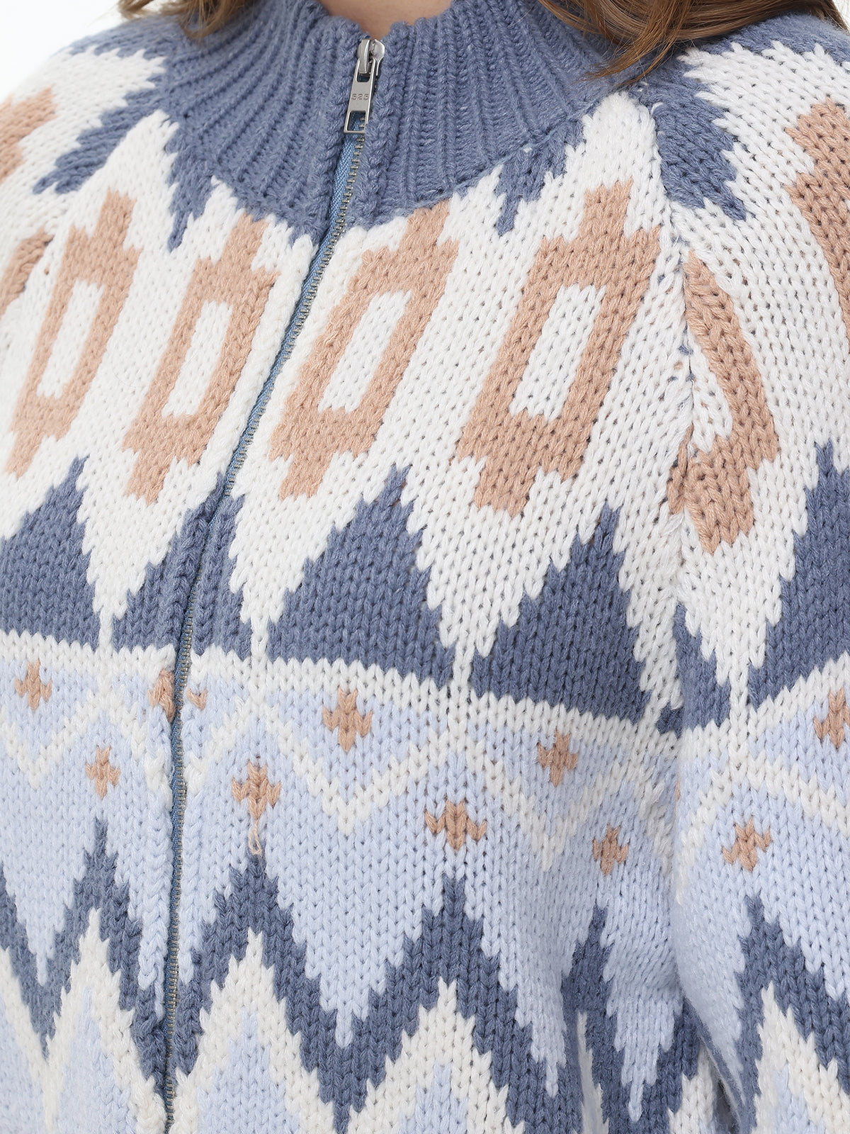 Victoria: Fair Isle Sweater Bomber Jacket