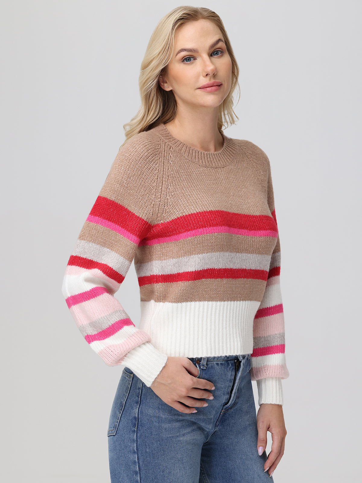 Georgia: Stripe Raglan Sweater