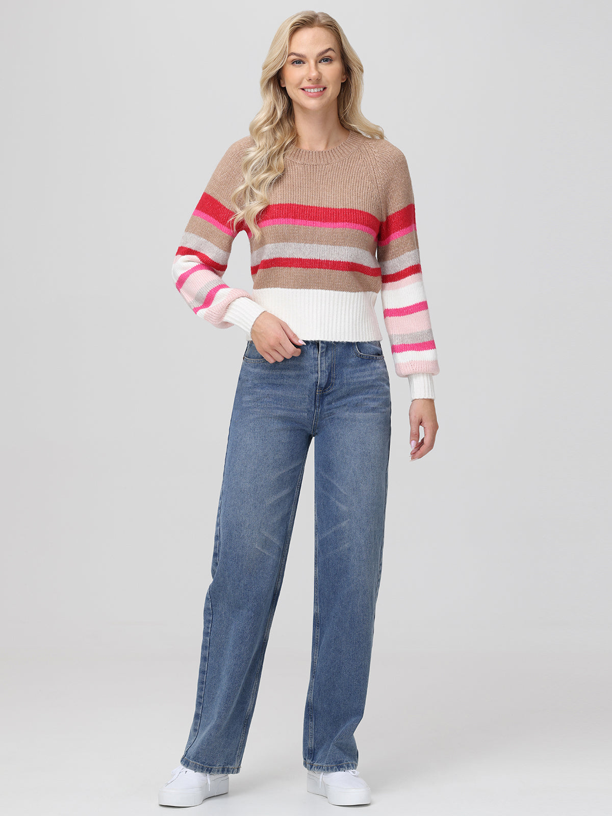 Georgia: Stripe Raglan Sweater