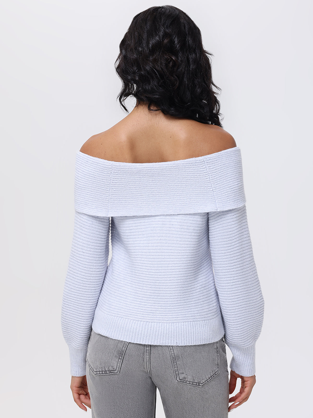 Elizabeth: Off The Shoulder Rosette Sweater