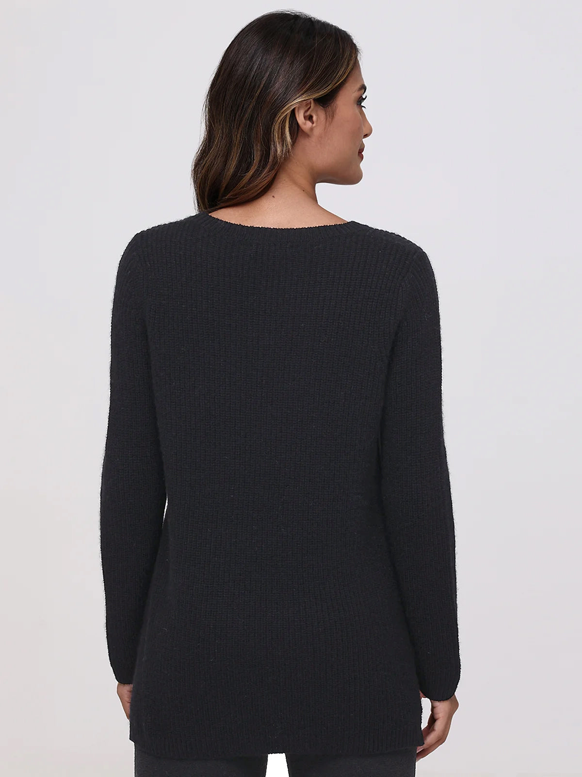 Emma: Cashmere Crewneck Shaker Stitch Sweater