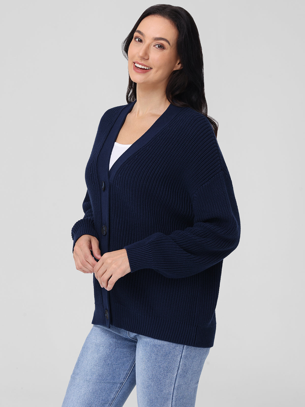 Emilia: Cotton Cocoon Cardigan