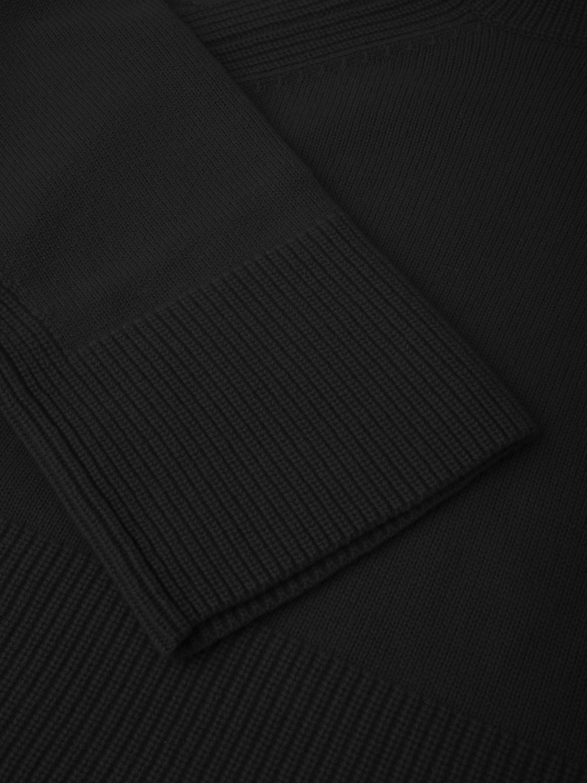 Close-up of a black textured fabric