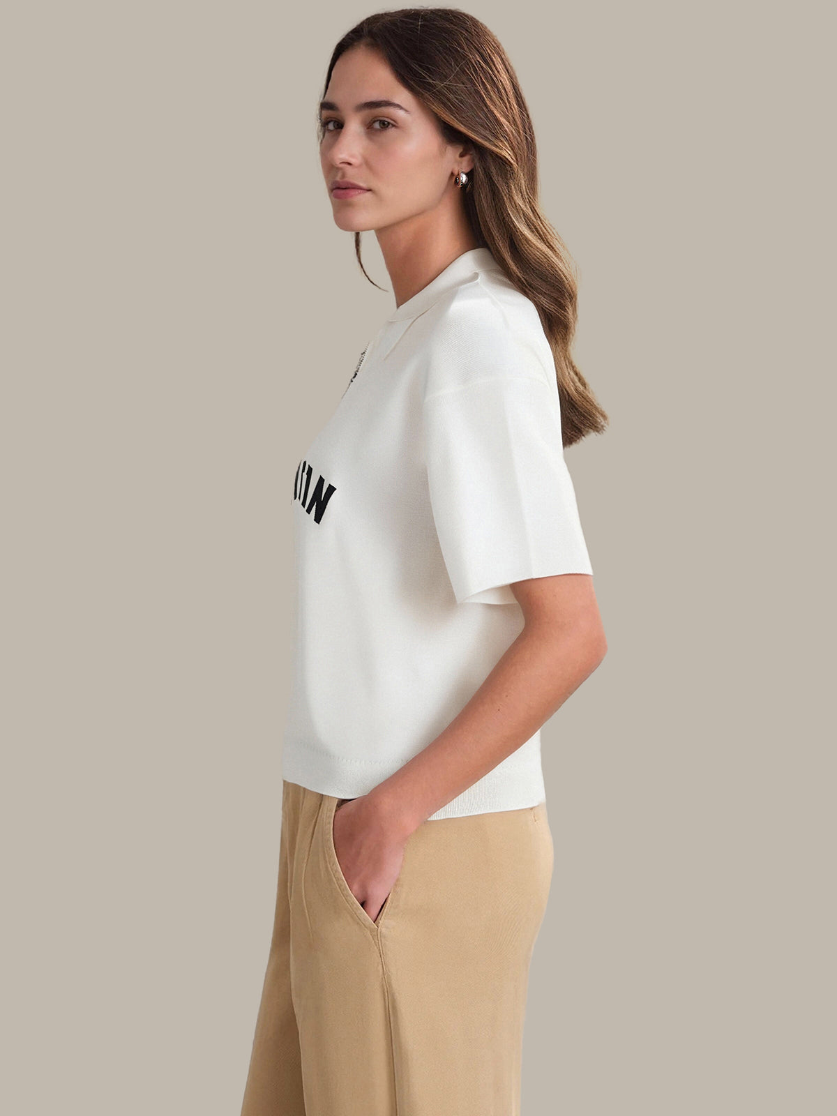 Manhattan: Cotton Zip Neck Pullover