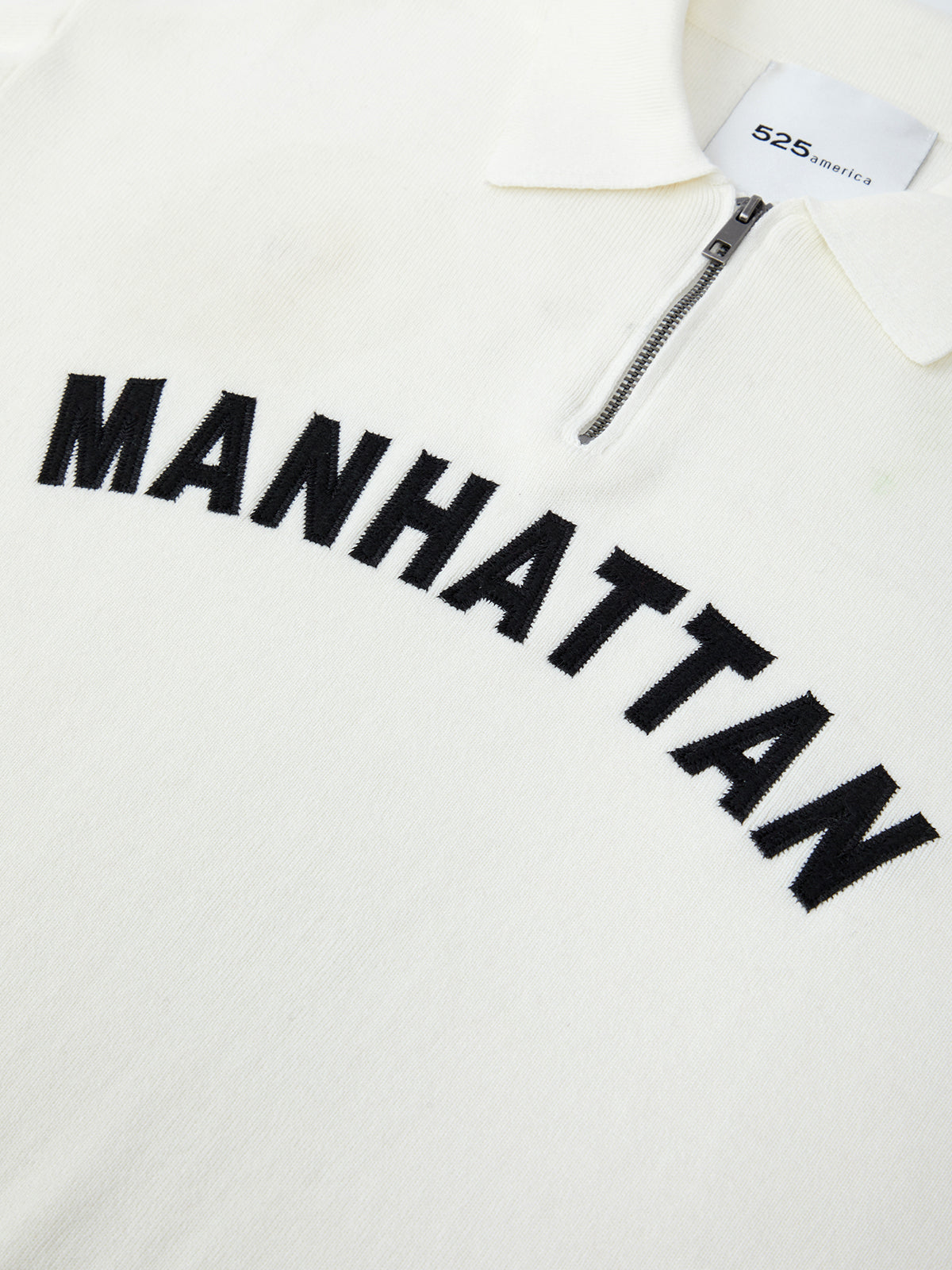 Manhattan: Cotton Zip Neck Pullover