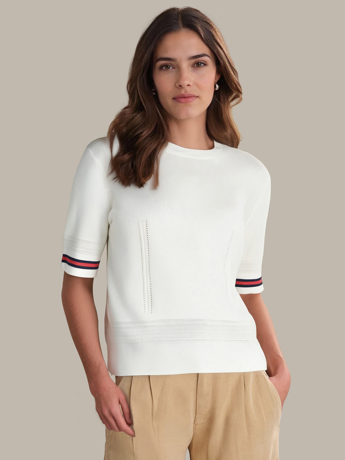 Alice: Stripe Rib Cotton Top