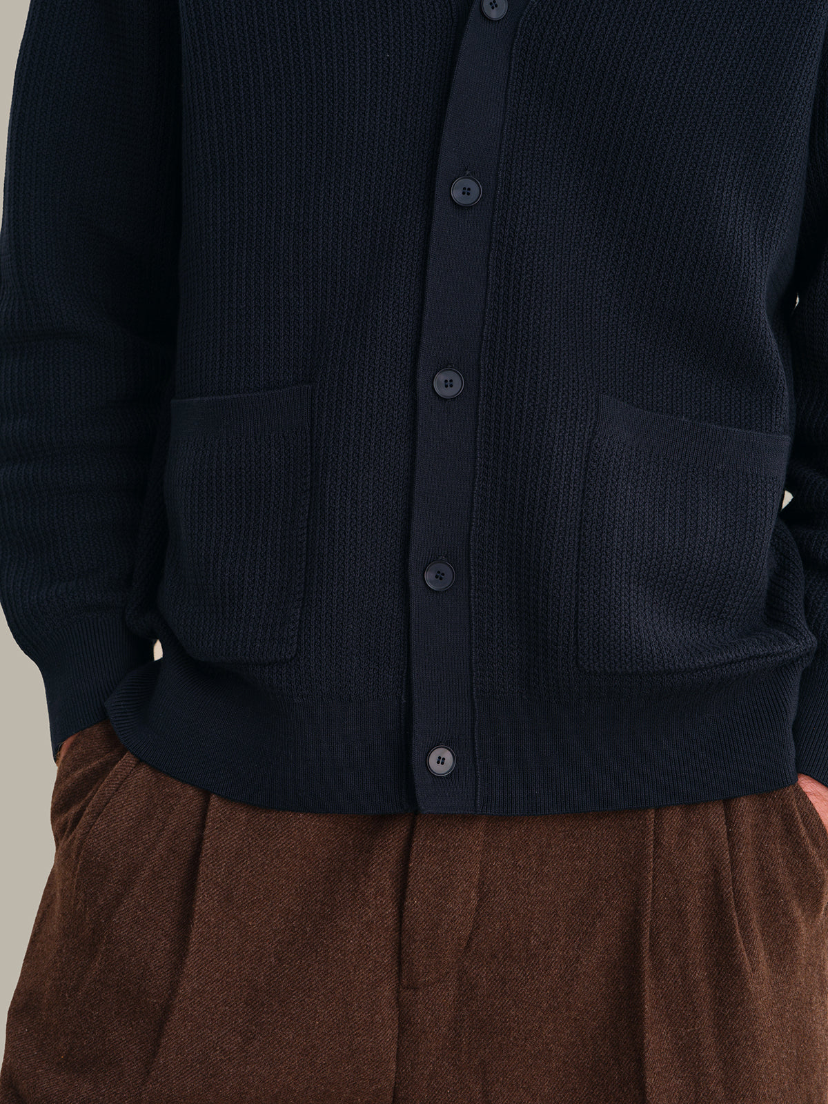 Men's Cotton V-Neck Cardigan