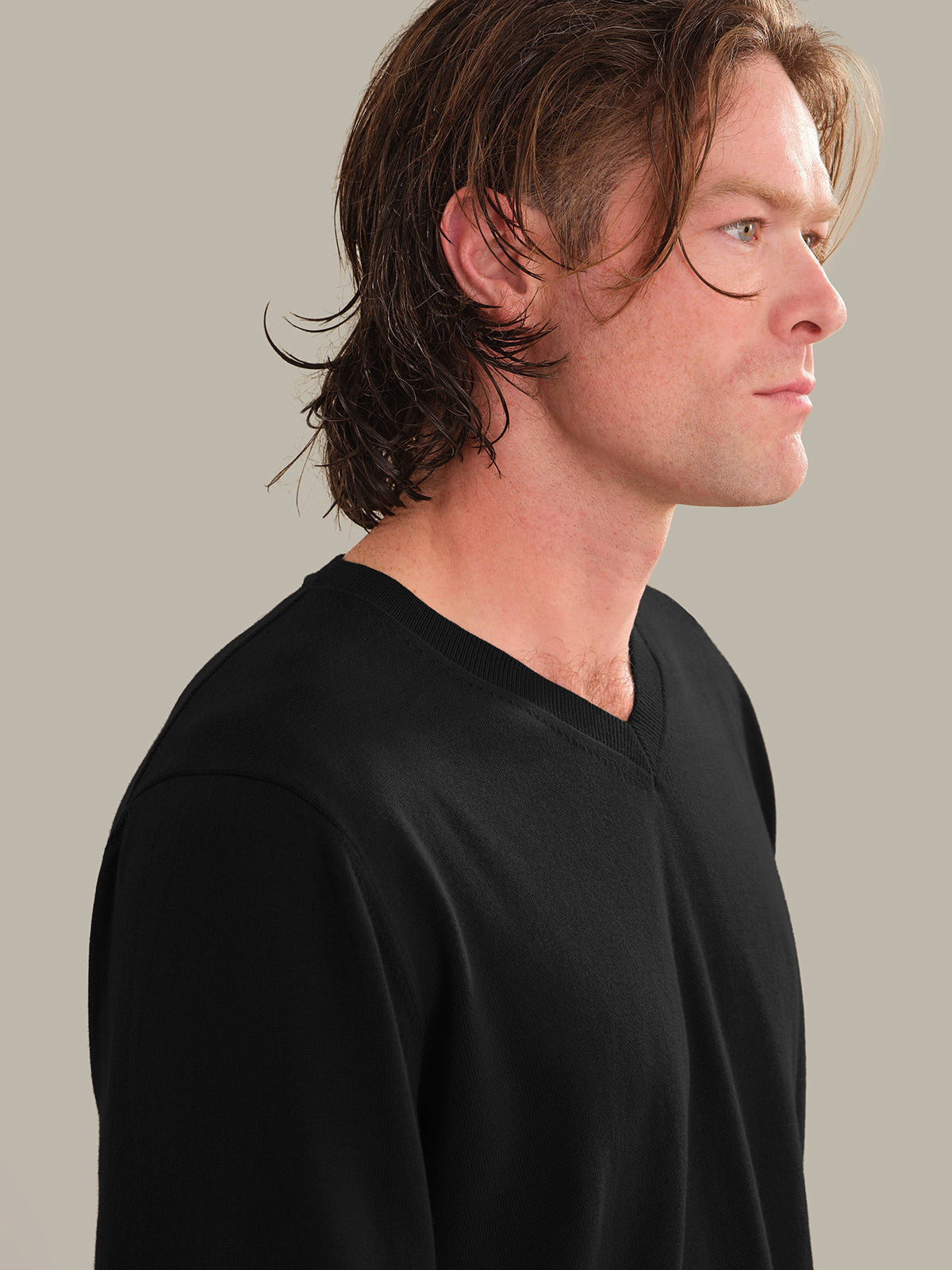 Men's Cotton V-Neck Sweater