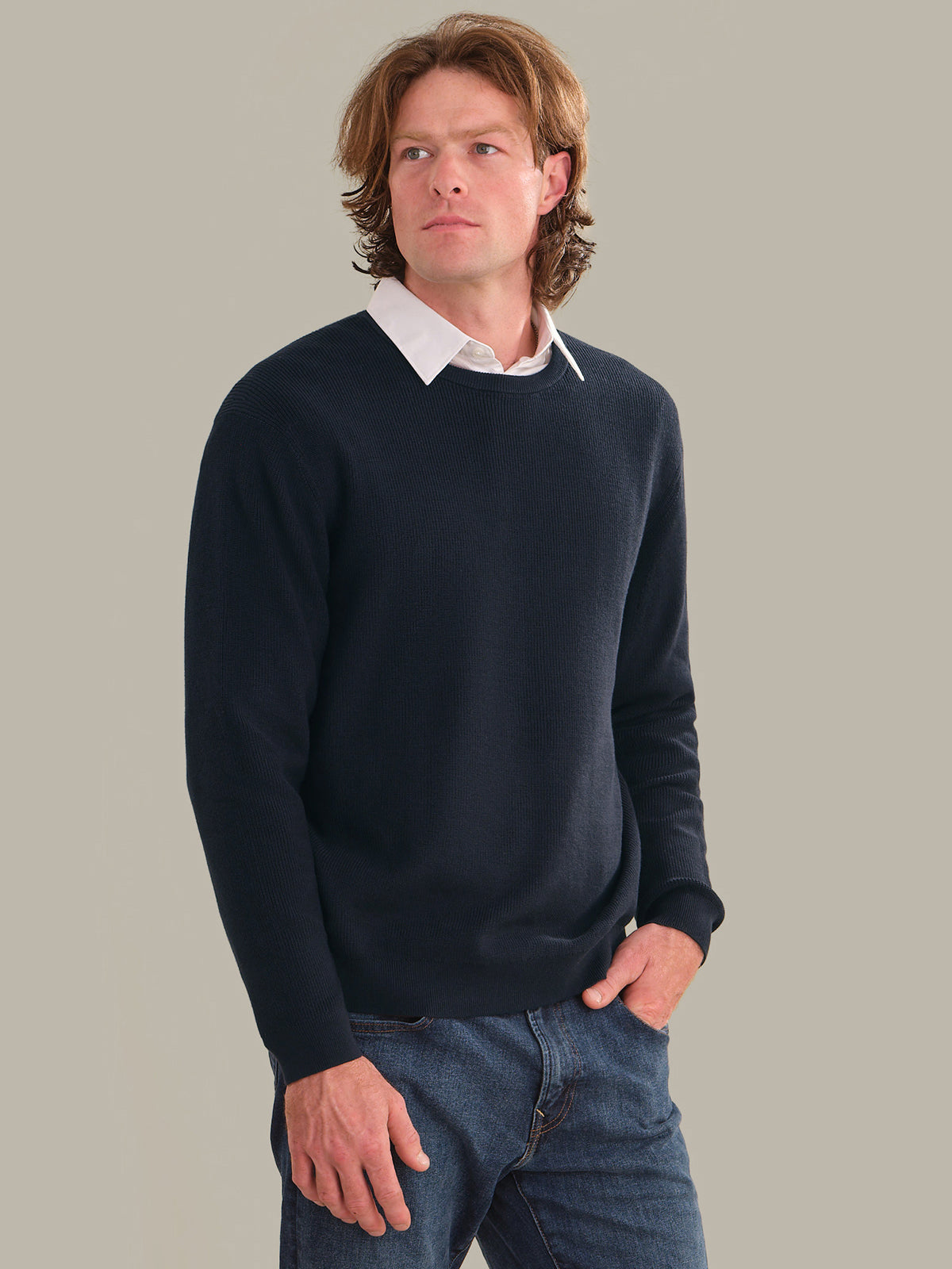 Men's Cotton Ribbed Crewneck