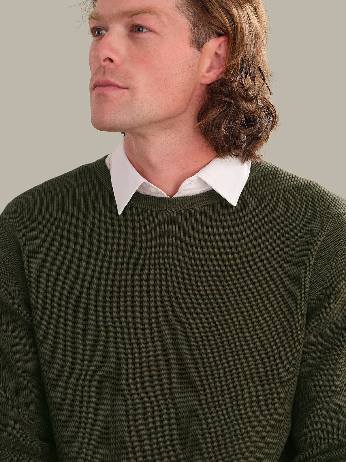 Men's Cotton Ribbed Crewneck