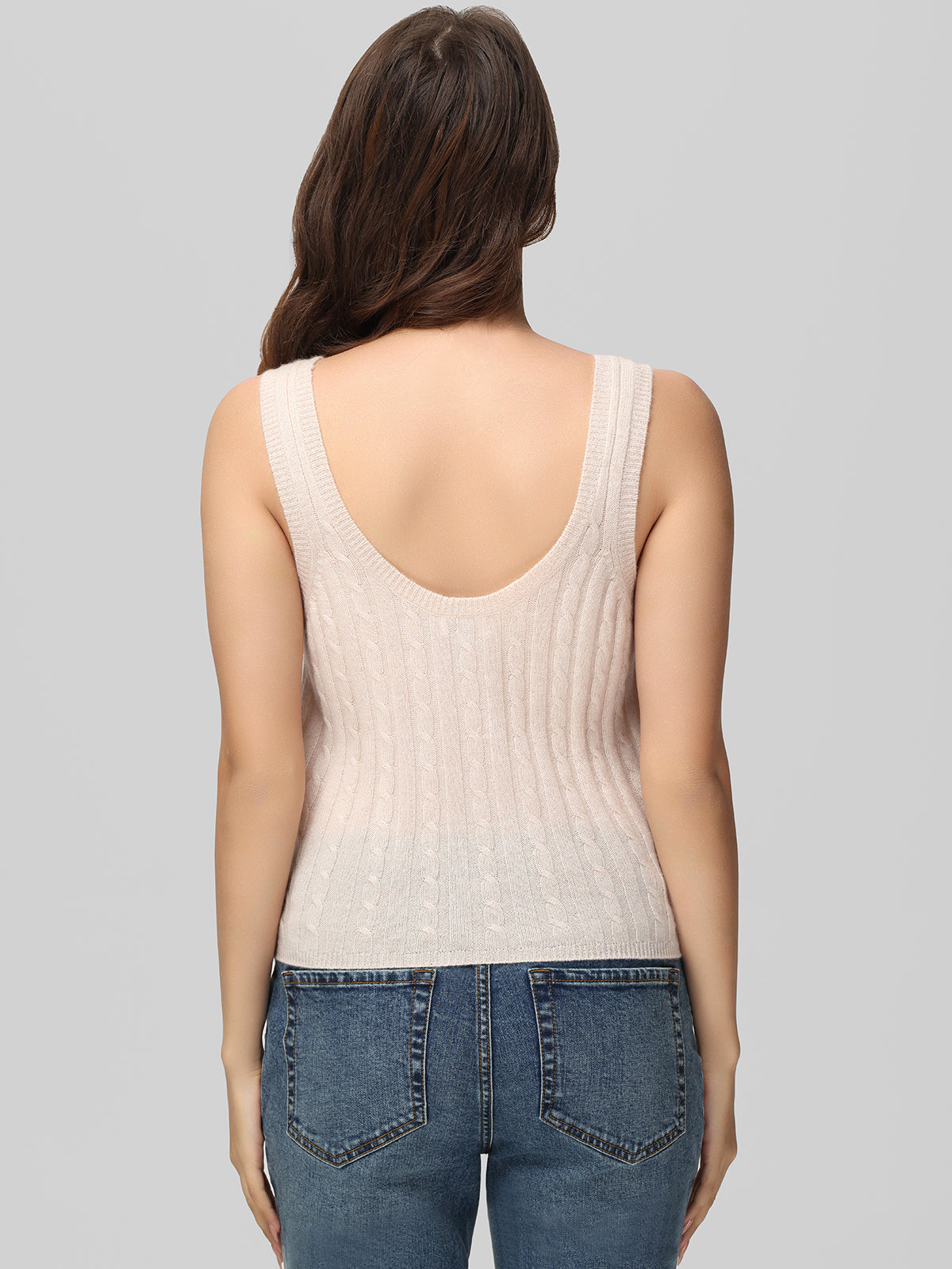 Cashmere Cable Crop Tank