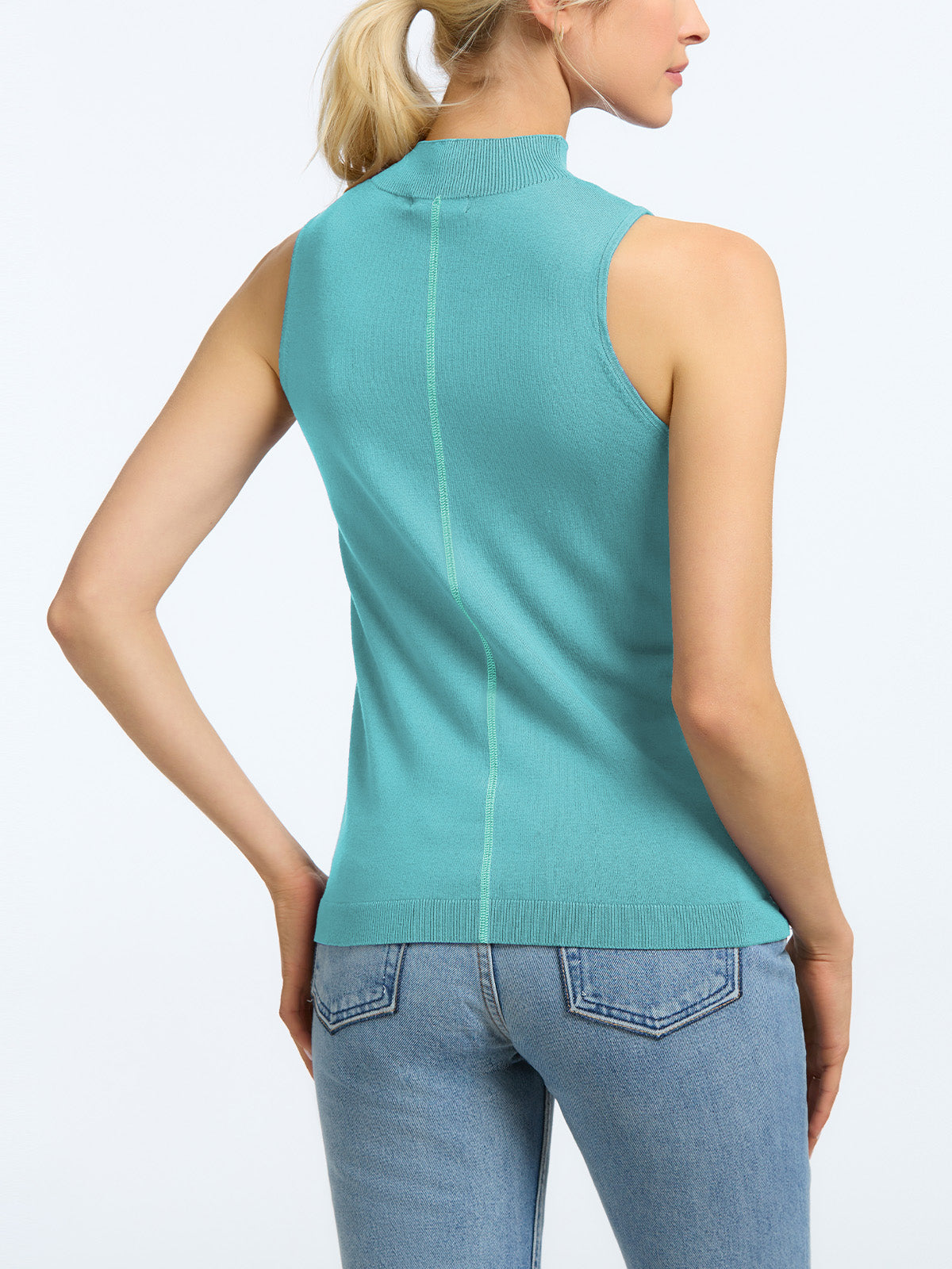 Exposed Cover Stitch Tank